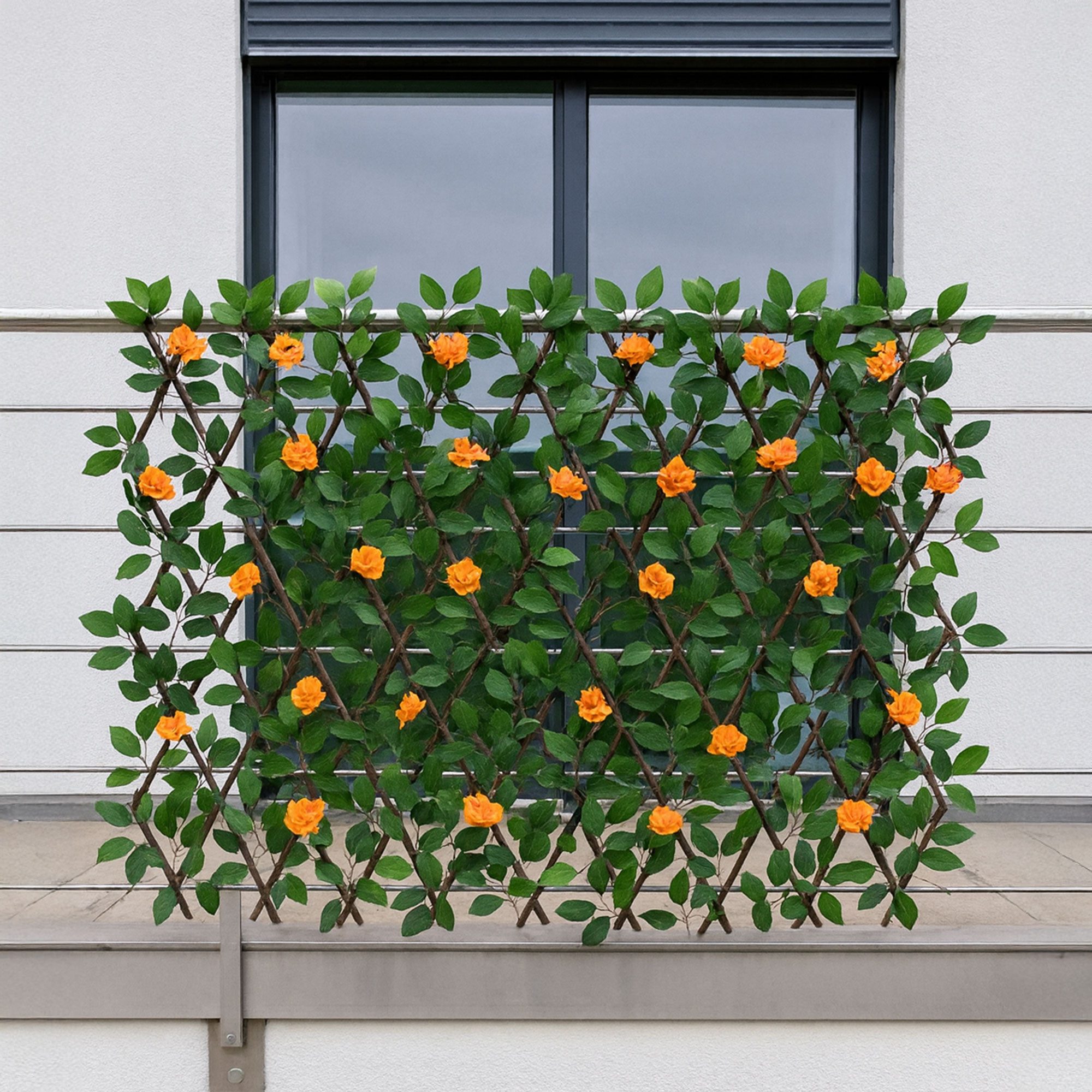 UNUS GARDEN Rankgitter Sichtschutz aus Weide mit Blättern verschiedene Farb günstig online kaufen