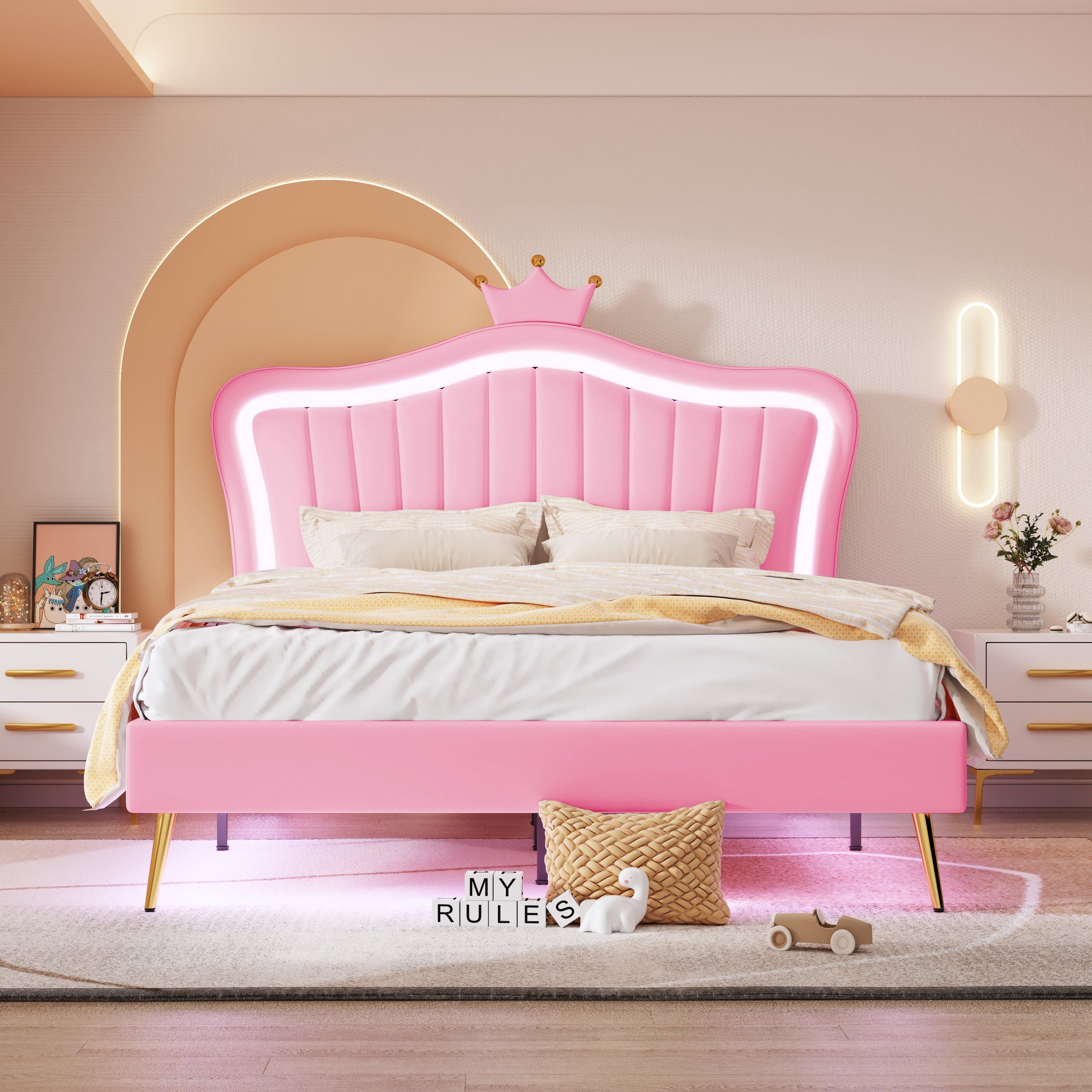REDOM Polsterbett Bett Kinderbett Polsterbet Gästebett günstig online kaufen