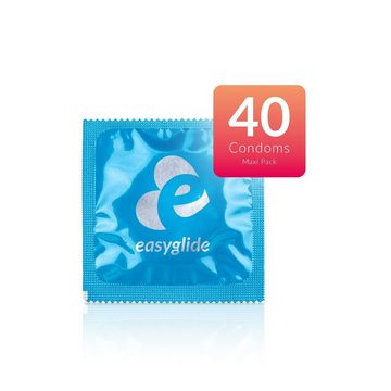 EasyGlide Kondome EasyGlide - Ribs and Dots Kondome - 40 Stück, 1 St., mit Noppen und Rippen, 40 Stk., 54 mm