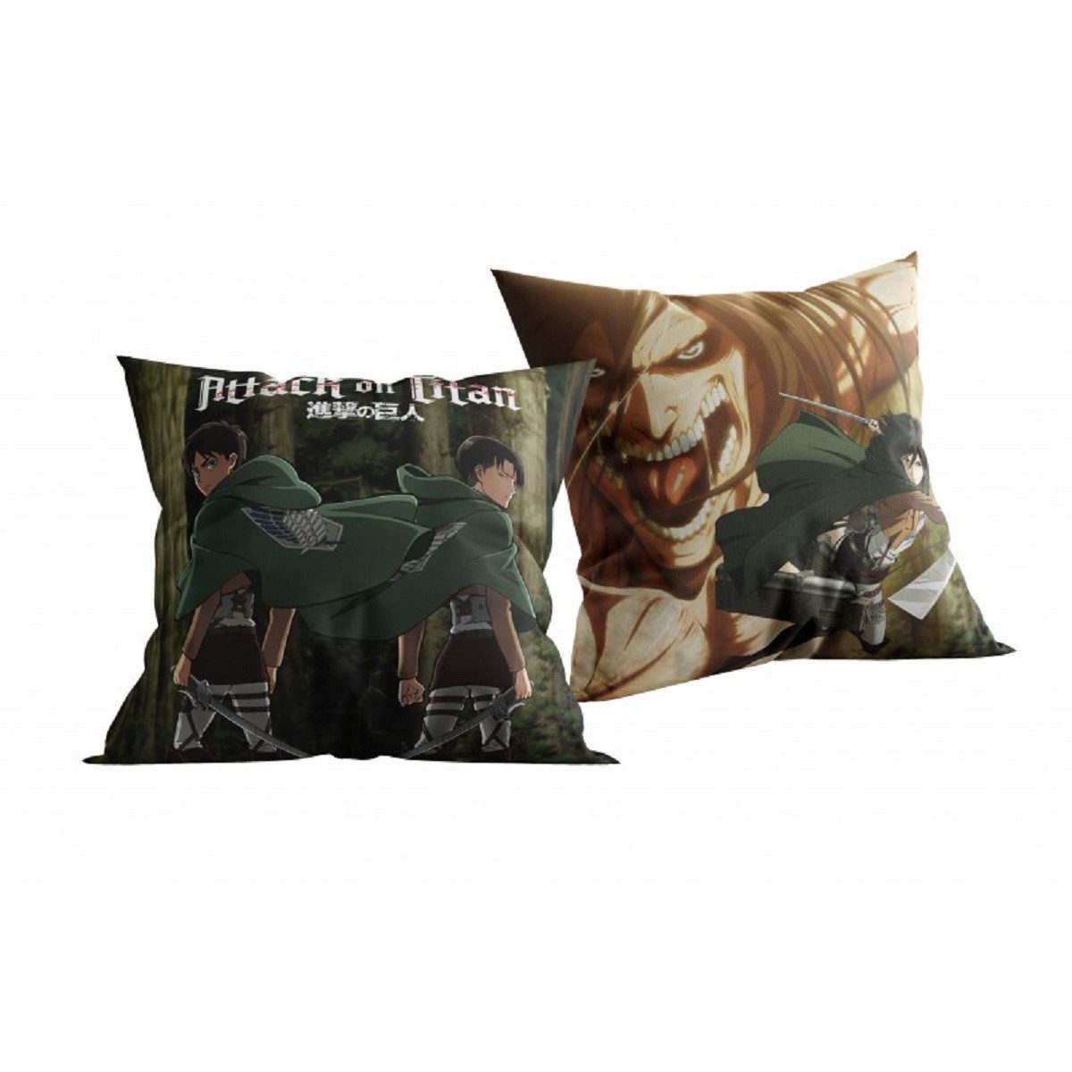 Attack on Titan Dekokissen - Kuschelkissen (1 Stk) 40 x 40 cm aus Polyester