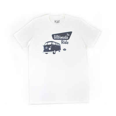 VW Collection by BRISA Kurzarmshirt Volkswagen Unisex T-Shirt stilvolles Rundhalsshirt, mit Ultimative Ride Design in Weiß