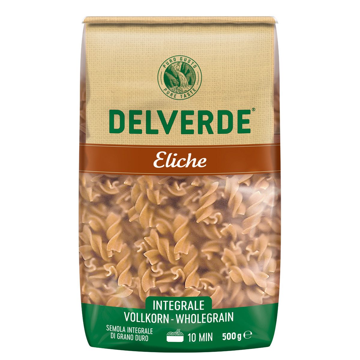 DELVERDE Nudeln, Delverde Vollkorn Eliche Integrale Hartweizen Vollkorn Nudeln 500g