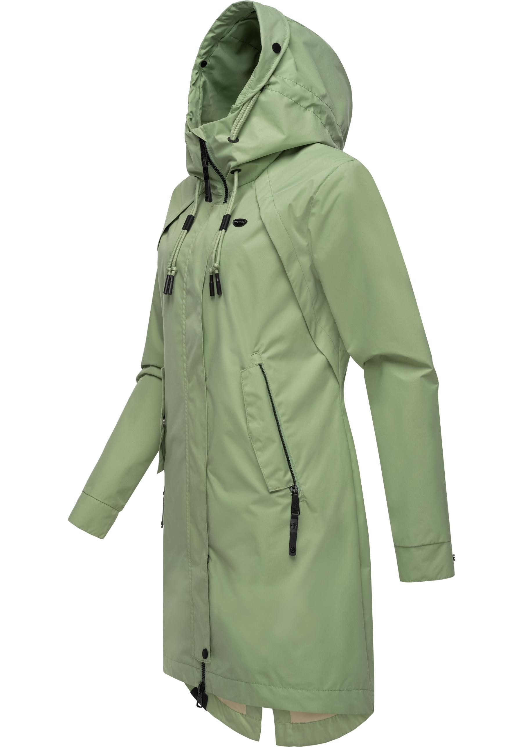 Ragwear Jerseymantel Rejany Wasserdichter Damen Parka für die Übergangszeit