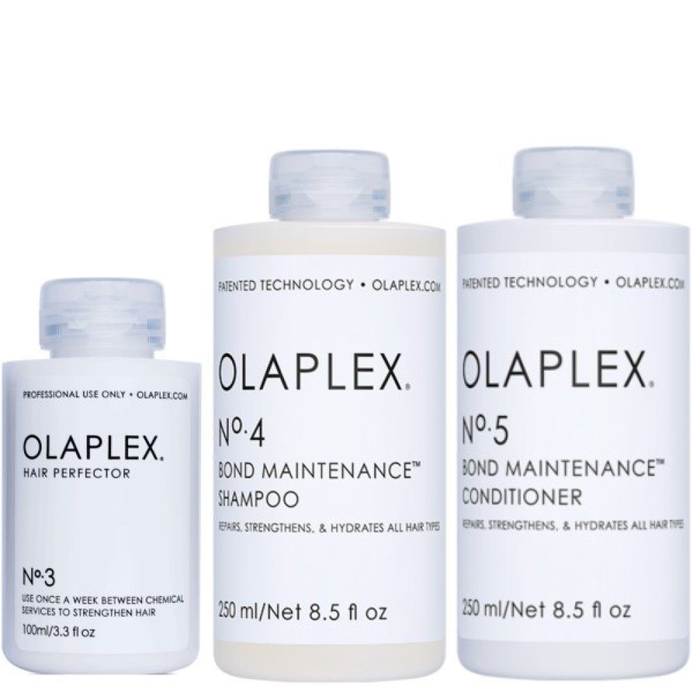 Olaplex Haarpflege-Set Olaplex Set - Hair Perfector No. 3 + Shampoo No. 4 + Conditioner No. 5