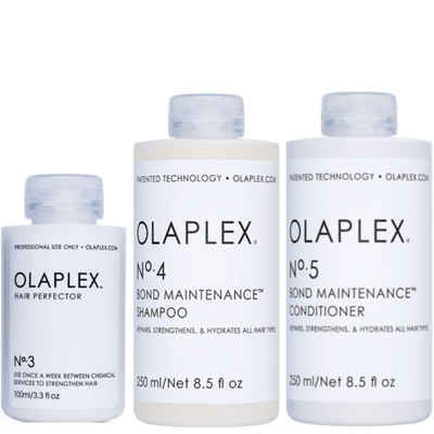 Olaplex Haarpflege-Set »Olaplex Set - Hair Perfector No. 3 + Shampoo No. 4 + Conditioner No. 5«