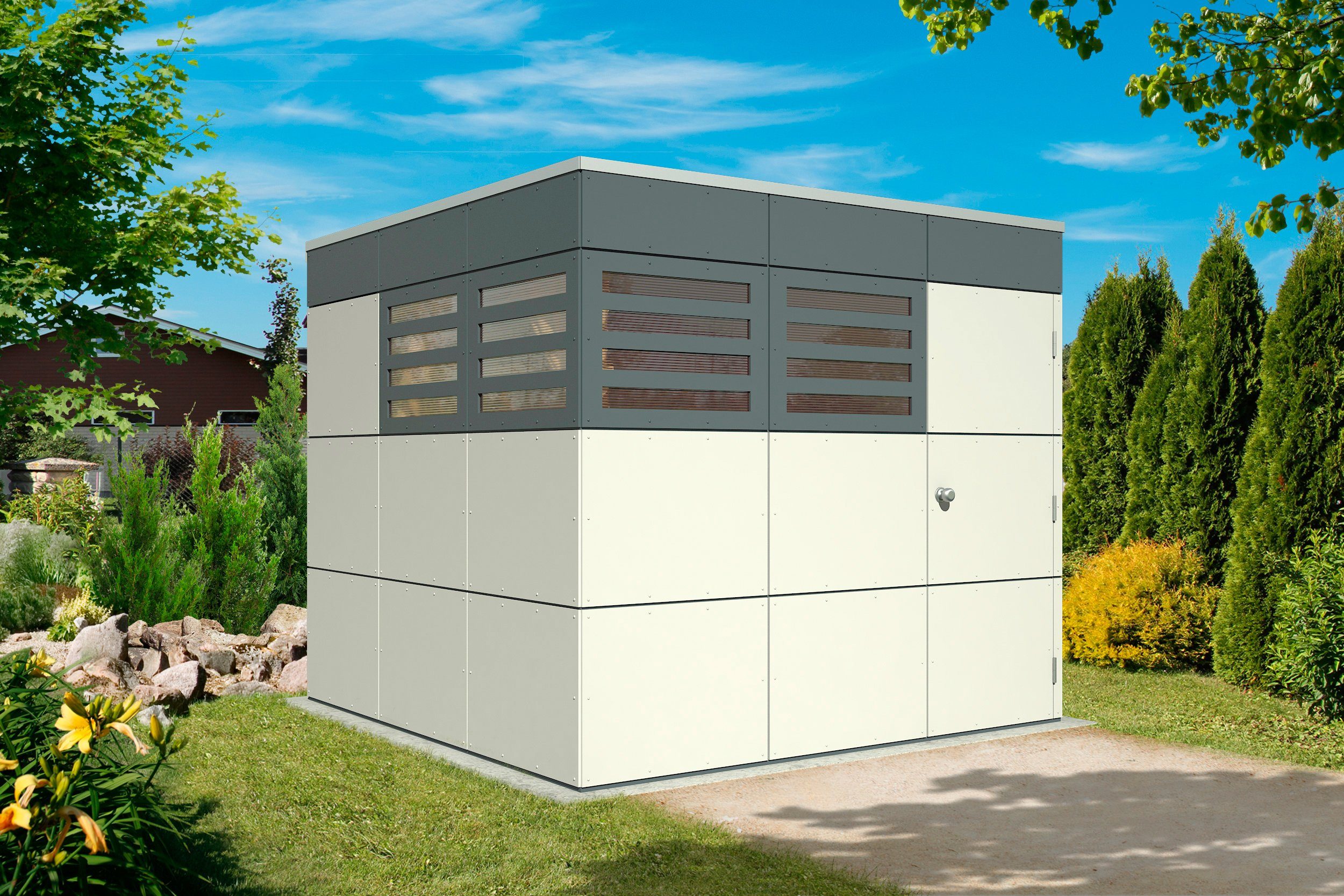 Skanholz Gartenhaus CrossCube Sydney 3, BxT: 253x253 cm