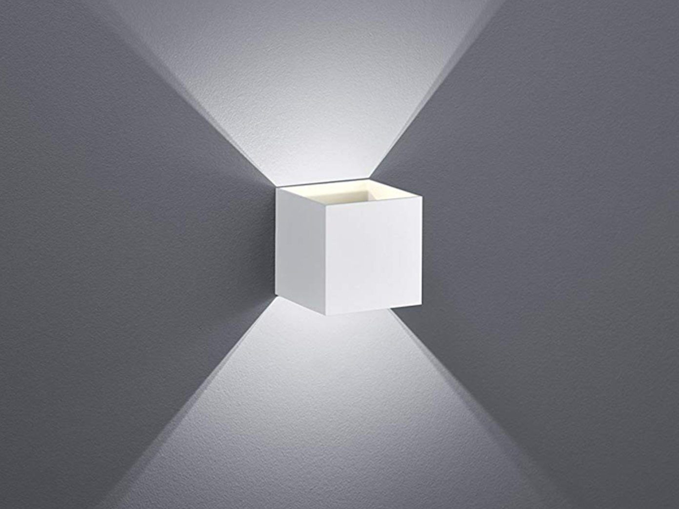 TRIO Leuchten LED Wandstrahler, LED fest integriert, Warmweiß, 2er Set kleine LED Strahler innen, Updown Leuchte Treppenaufgang Ø10cm