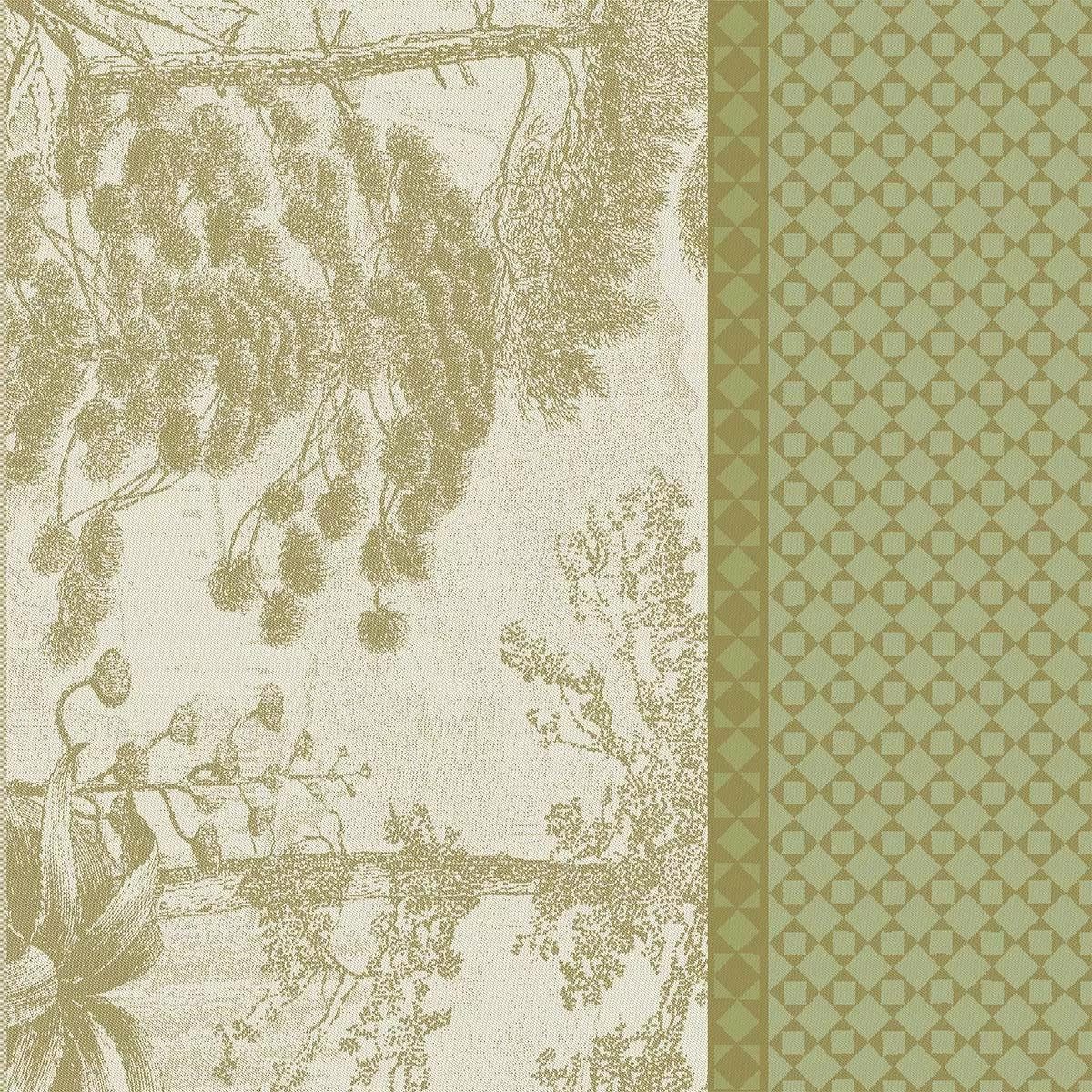 Garnier Thiebaut Stoffserviette Servietten (4x Set) Le Sud Vert 54x54 cm, (4 St)