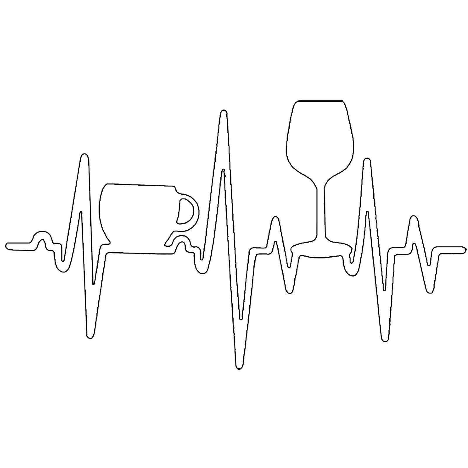 Jumpeak Wanddekoobjekt EKG Metall Kunst Wanddekoration, günstig online kaufen