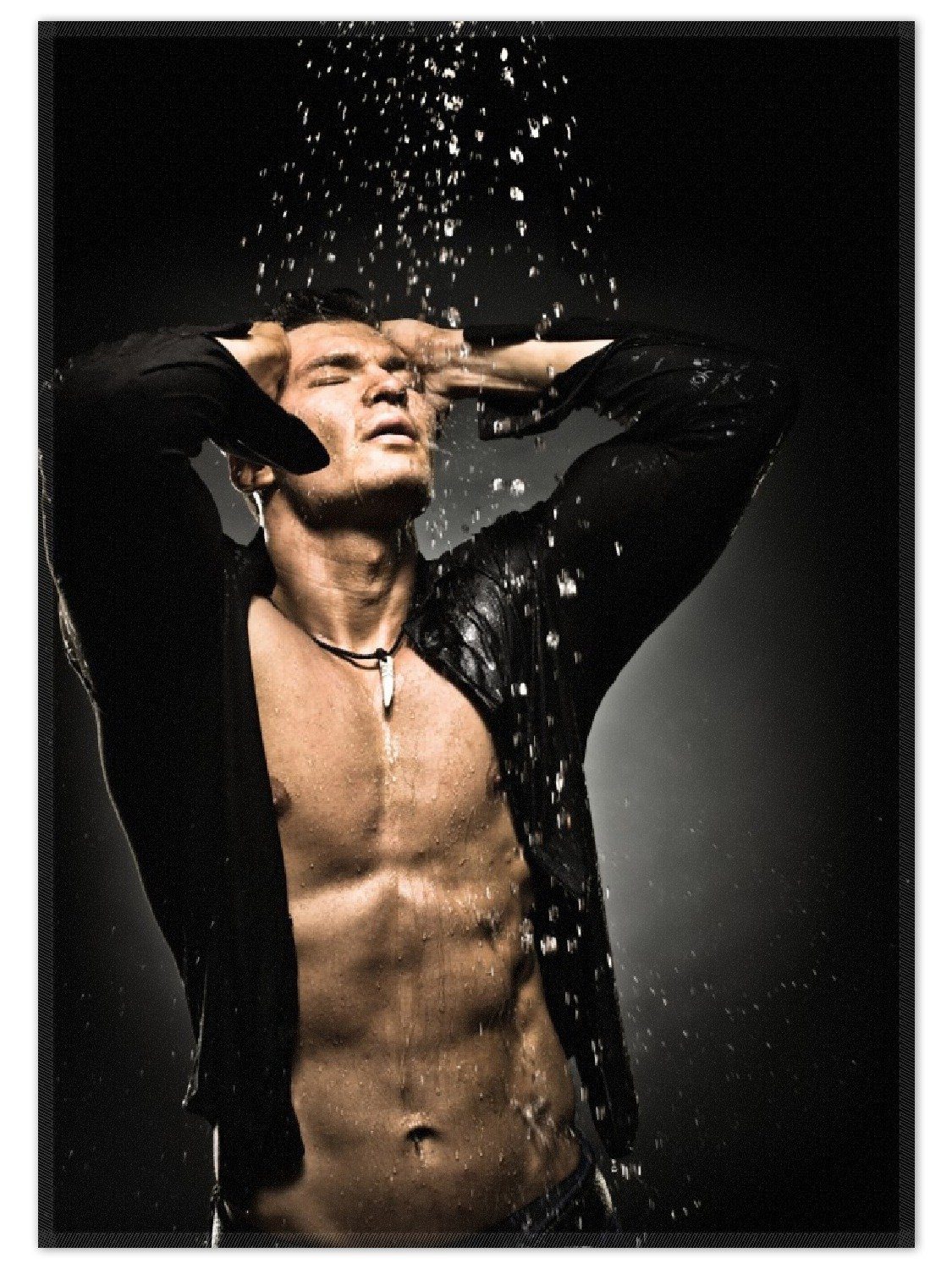 Teppich Sexy Mann unter der Dusche