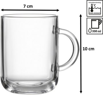 Ritzenhoff & Breker Teeglas Glühwein- /Teeglas-Set Marco, Glas, 6-teilig, 330 ml