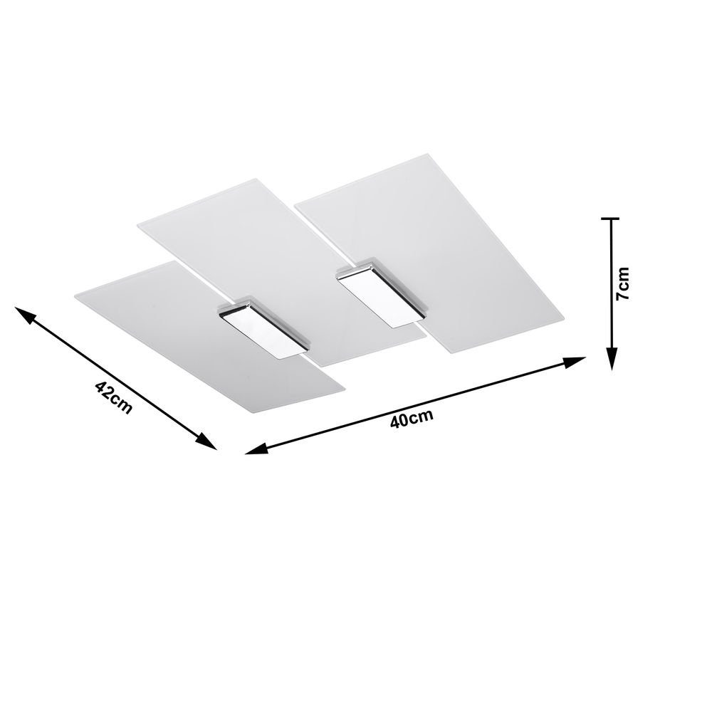 60W, max. in Armin x Glas Leuchtmittel Nein, Deckenlampe, famlights aus keine enthalten: Deckenleuchte, Weiß 3 Deckenbeleuchtung, E27 Angabe, Deckenlicht Deckenleuchte warmweiss,