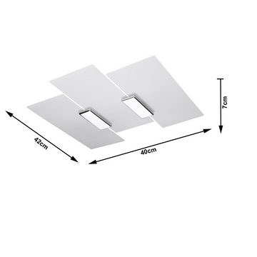 famlights Deckenleuchte, Deckenleuchte Armin aus Glas in Weiß E27 max. 3 x 60W, keine Angabe, Leuchtmittel enthalten: Nein, warmweiss, Deckenlampe, Deckenbeleuchtung, Deckenlicht