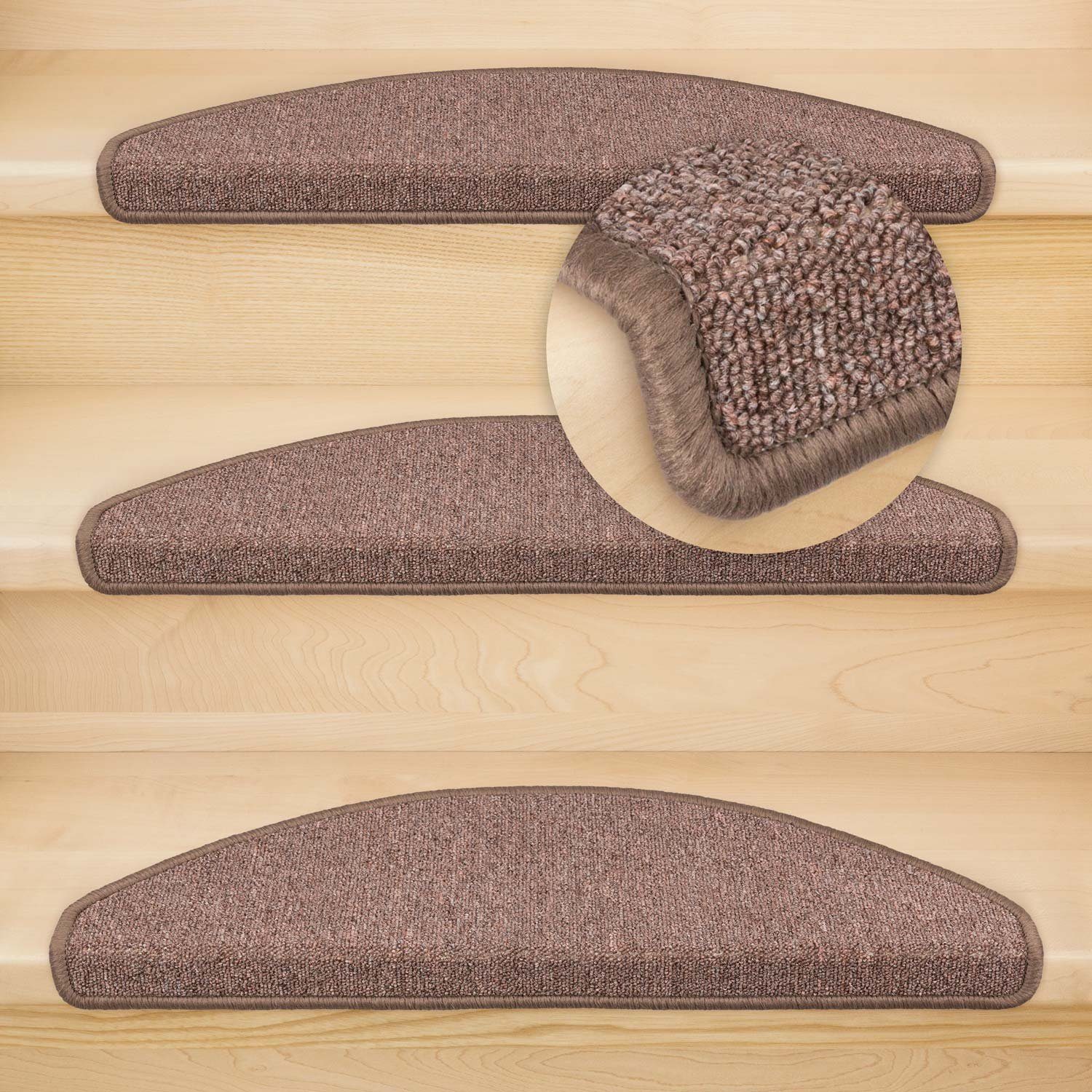 Metzker® Stufenmatte Stufenmatten Ariston im Sonderformat 64/20cm Halbrund, halbrund, Höhe: 5 mm, 15 Stück im Set – Bild 3 von 5
