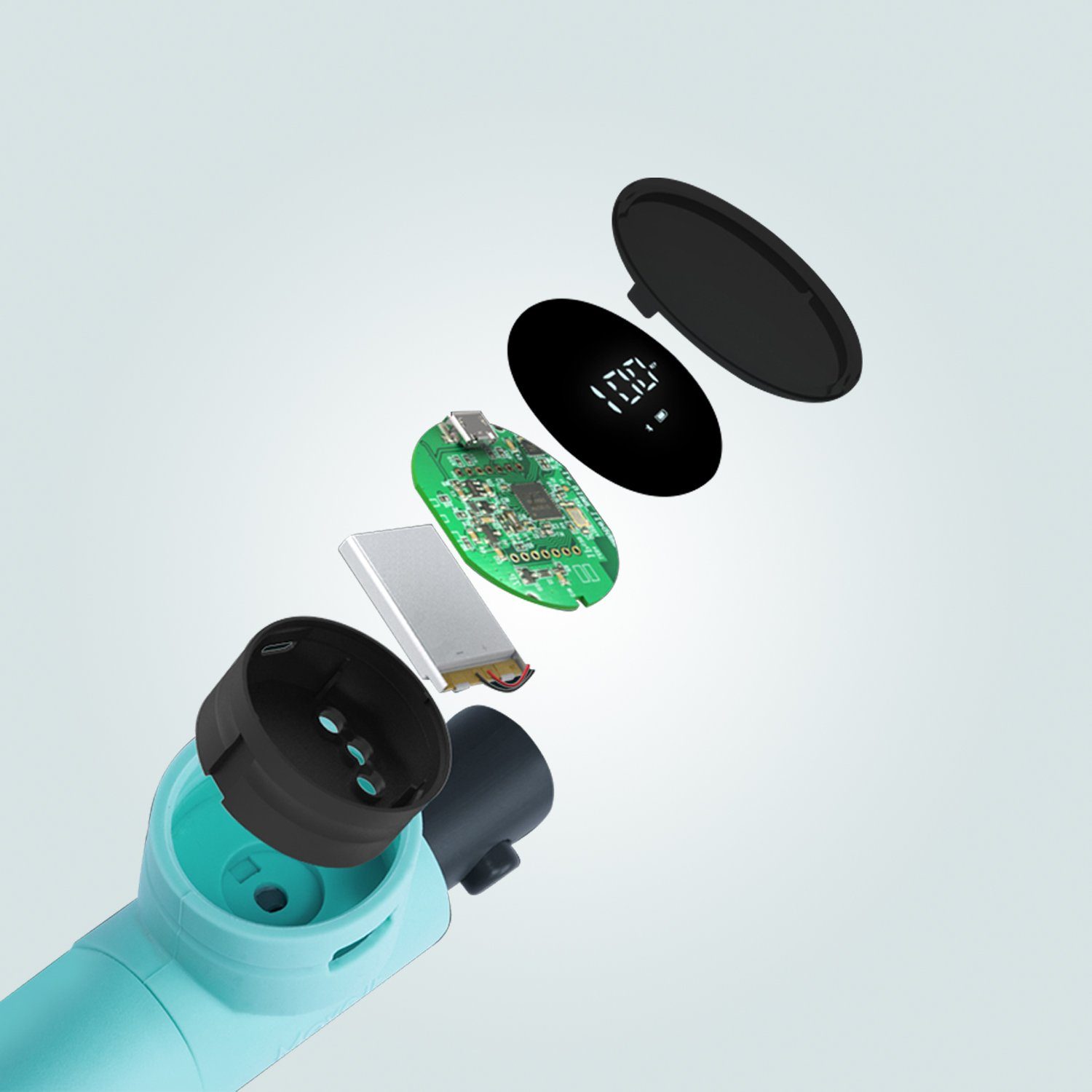 AsVIVA Hula-Hoop-Reifen Smart MOVE-IT AsVIVA Fitness-App Fitnessreifen Kalorienmesser, HH1 kompatibel,EVA-Schaumstoffummantelung,LED-Display Zeitmesser, Bluetooth Bluetooth, (mit Durchmesser), Hula Hoop variabler