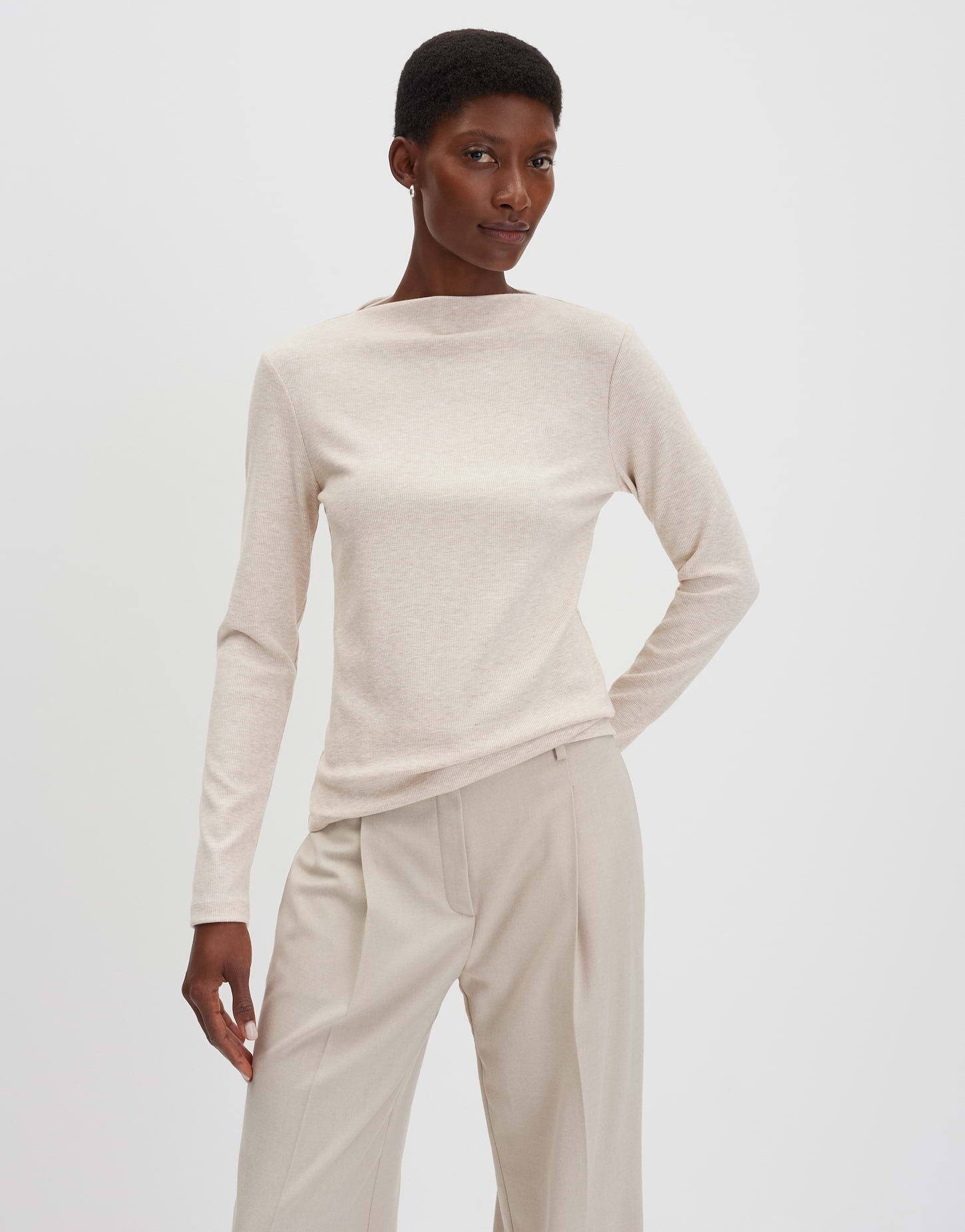 someday Longsleeve KELEA mit feiner Rippstruktur Slim Longsleeve mit feiner Rippstruktur, schmale Passform