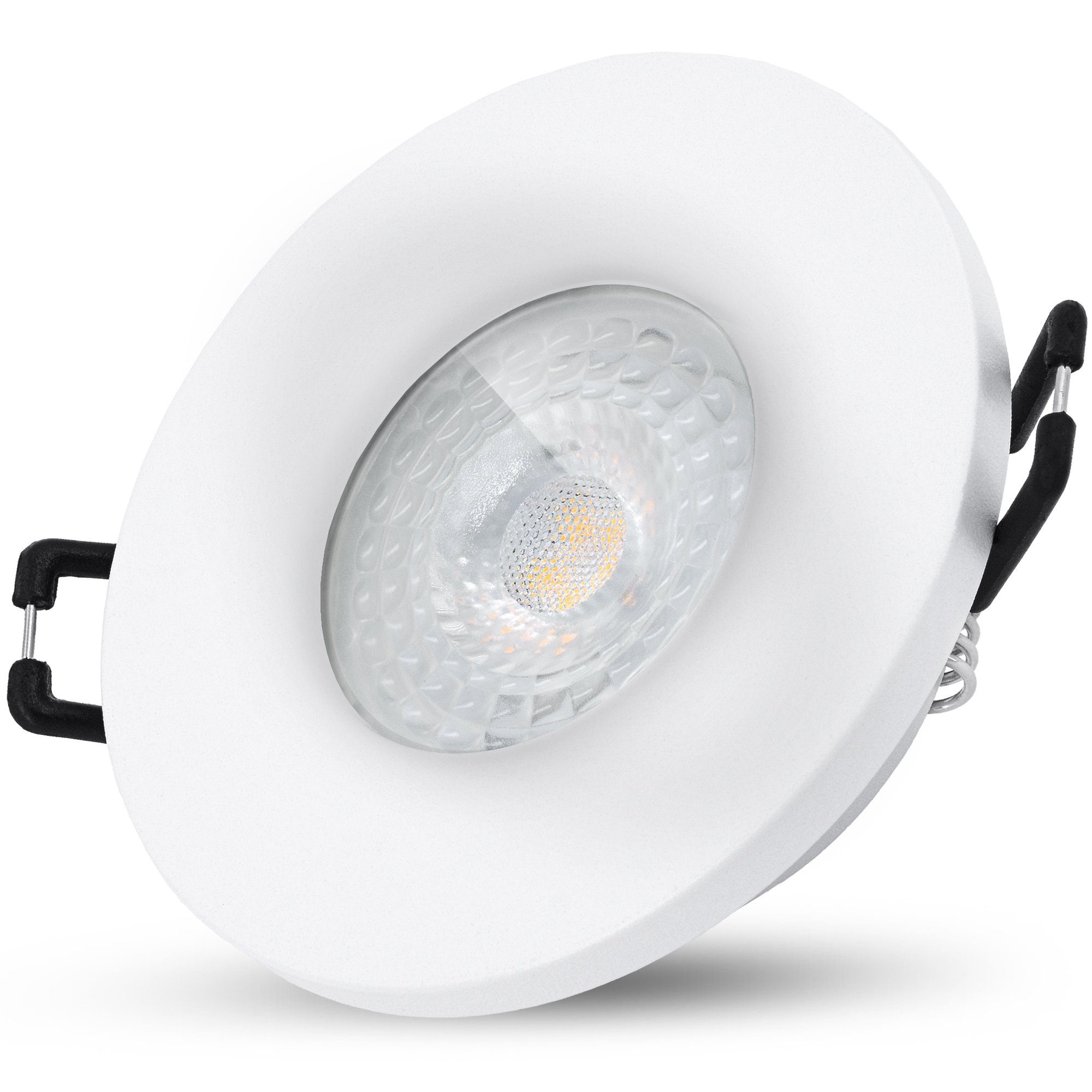 IP65 tauschbar Einbauspot 38° Lampe BEDA GU10 3W Neutralweiß SSC-LUXon mit Außen-Deckenleuchte neutralweiss, LED