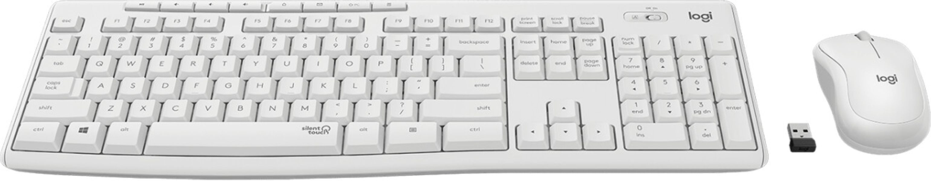 Logitech MK295 Silent Wireless Combo - OFF WHITE - CH - CENTRAL Tastatur