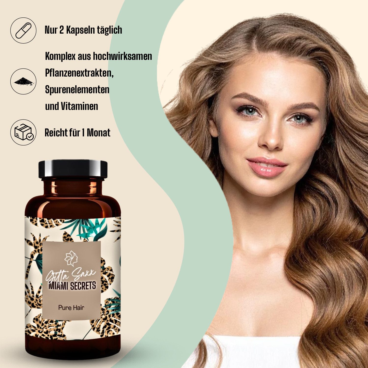 FSA NUTRITION Haar Vitamine hochdosiert mit Hirseextrakt, Ackerschachtelhalm Kapseln, 60 St., 30 g