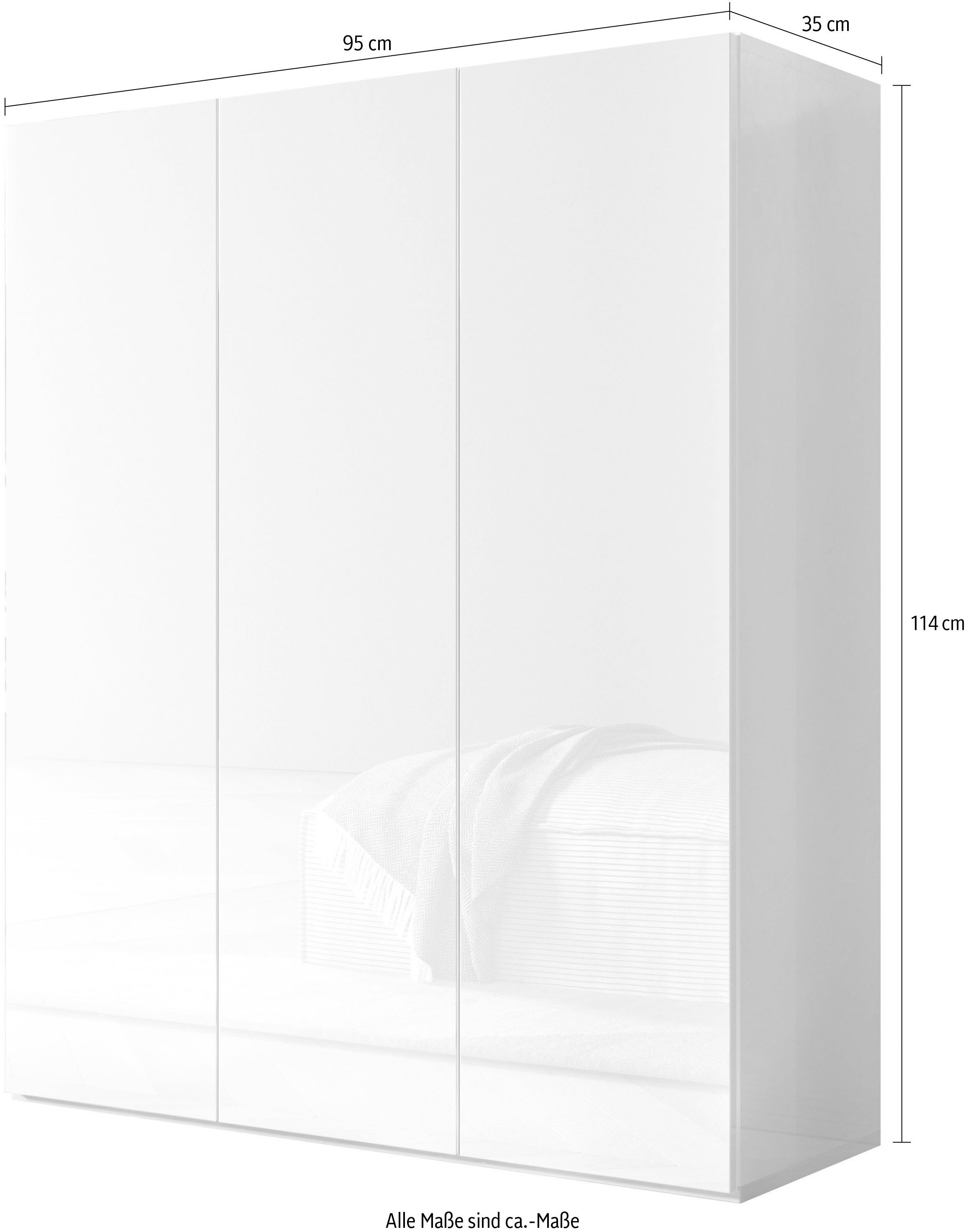 OTTO home Schuhschrank SMILE Breite 95 cm, Höhe 114 cm, Schuhregal mit 5 Ebenen, Schuhkommode in Weiss Hochglanz Lack – Bild 5 von 5