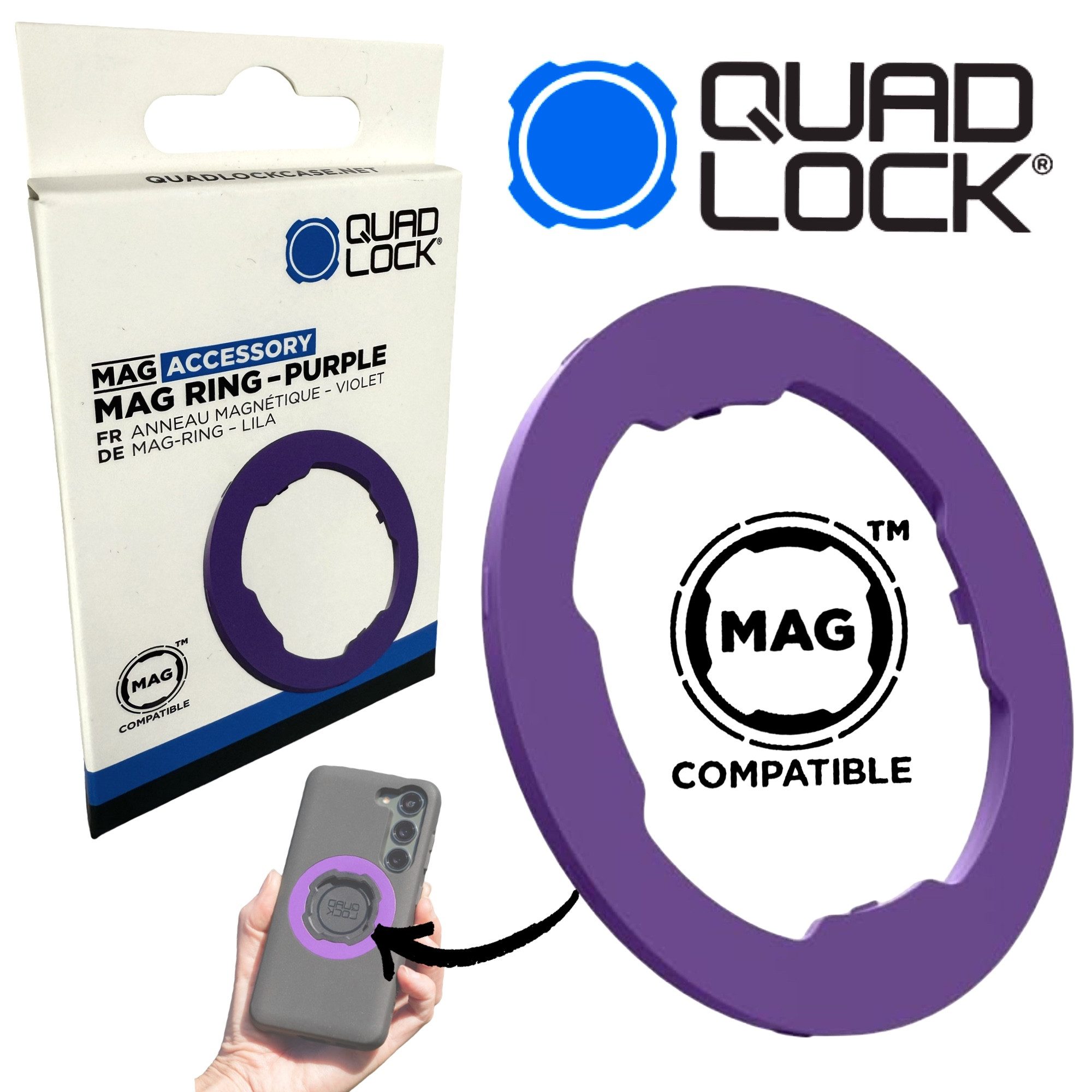 Quad Lock Handy-Halterung QUAD LOCK MAG Case Ring farbige Ersatz Ringe für Handy Hülle