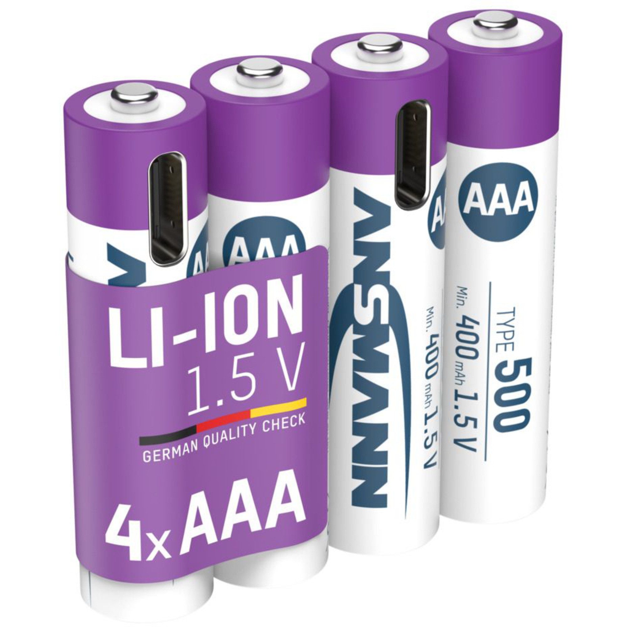 Ansmann Li-Ion Akku Micro AAA Typ 500 (min. 400 Akku