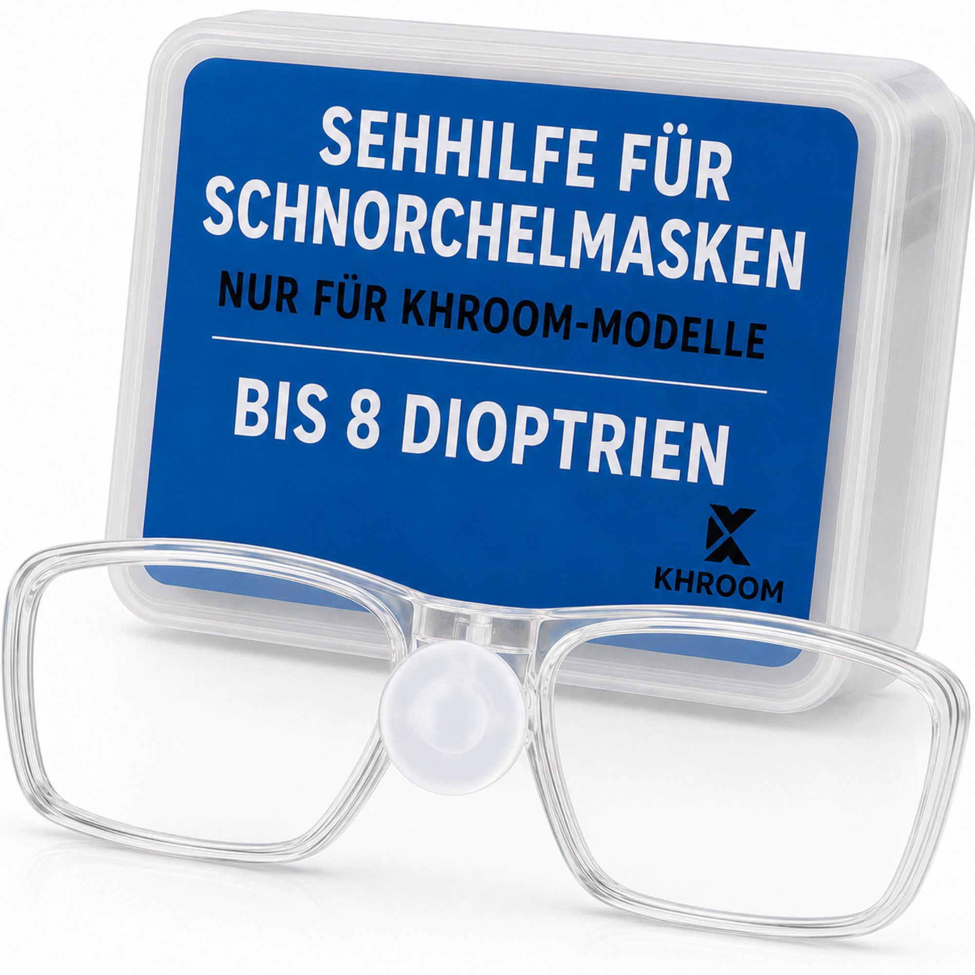 Khroom Schnorchel Schnorchelmasken Brillengläser Sehhilfe von -8.0 bis +8.0 Dioptrien