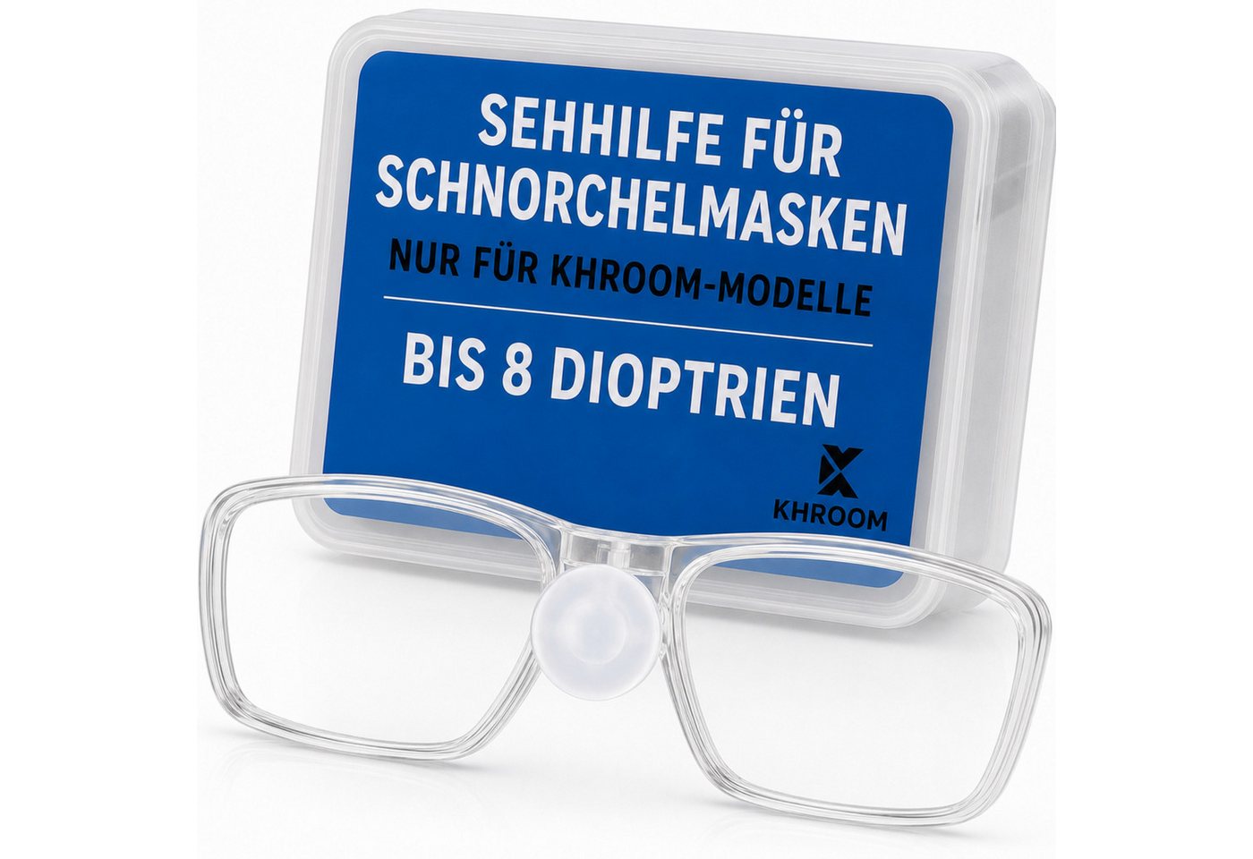 Khroom Schnorchel Schnorchelmasken Brillengläser Sehhilfe von -8.0 bis +8.0 Dioptrien