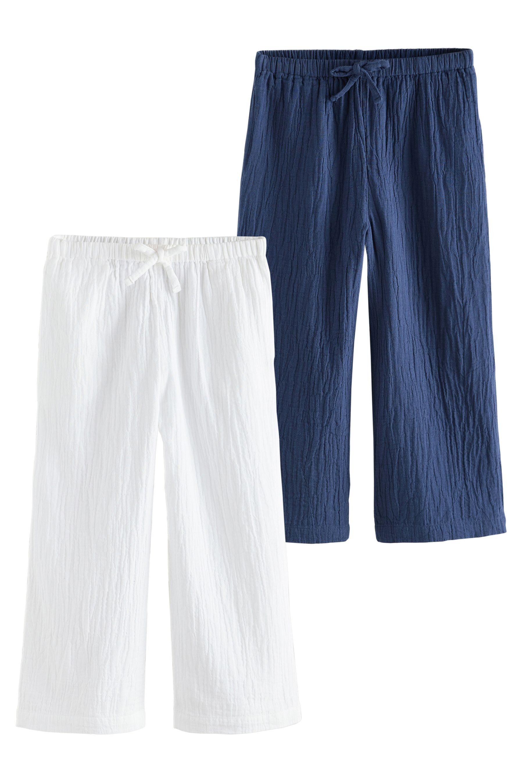 Next Dehnbund-Hose 2er-Pack Hosen mit weitem Bein (2-tlg)