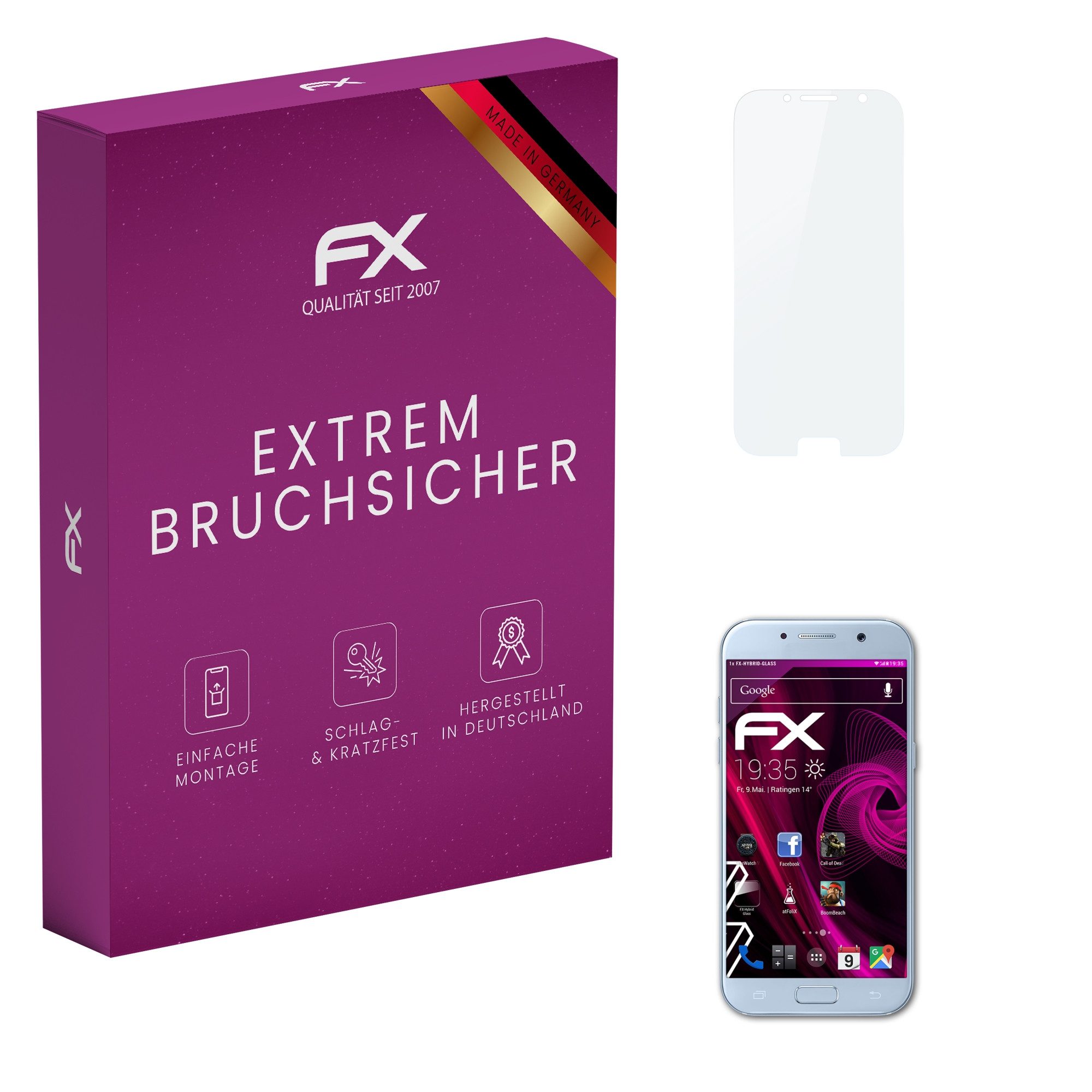 Schutzfolie Panzerglasfolie für Samsung Galaxy A5 (2017) Front