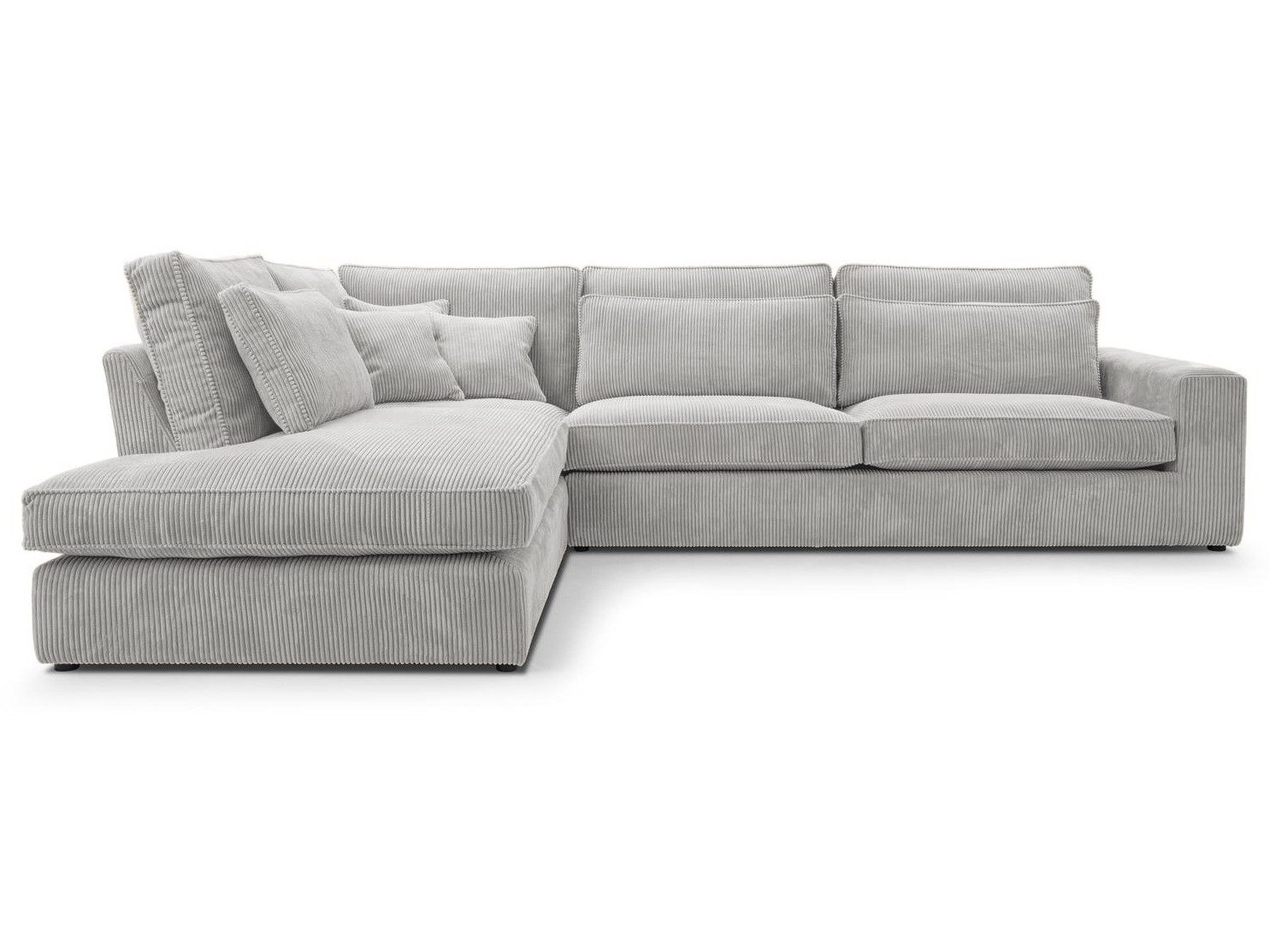 Beautysofa Ecksofa mit dekorativen Kissen PARMA, im modernes Design, klassische Polsterecke inklusive Wellenfedern, Ottomane links oder rechts wählbar – Bild 2 von 5