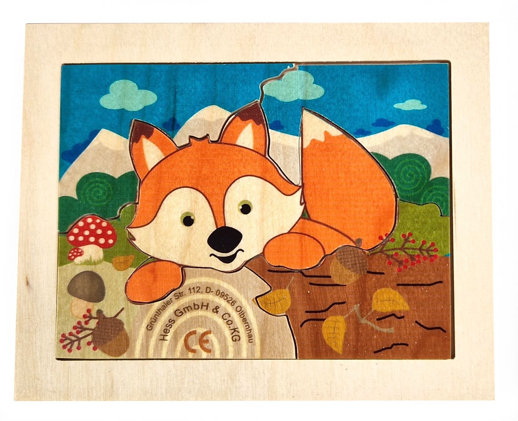 HESS SPIELZEUG Puzzle Minipuzzle Fuchs bunt BxHxT 12x10x1cm NEU, Puzzleteile