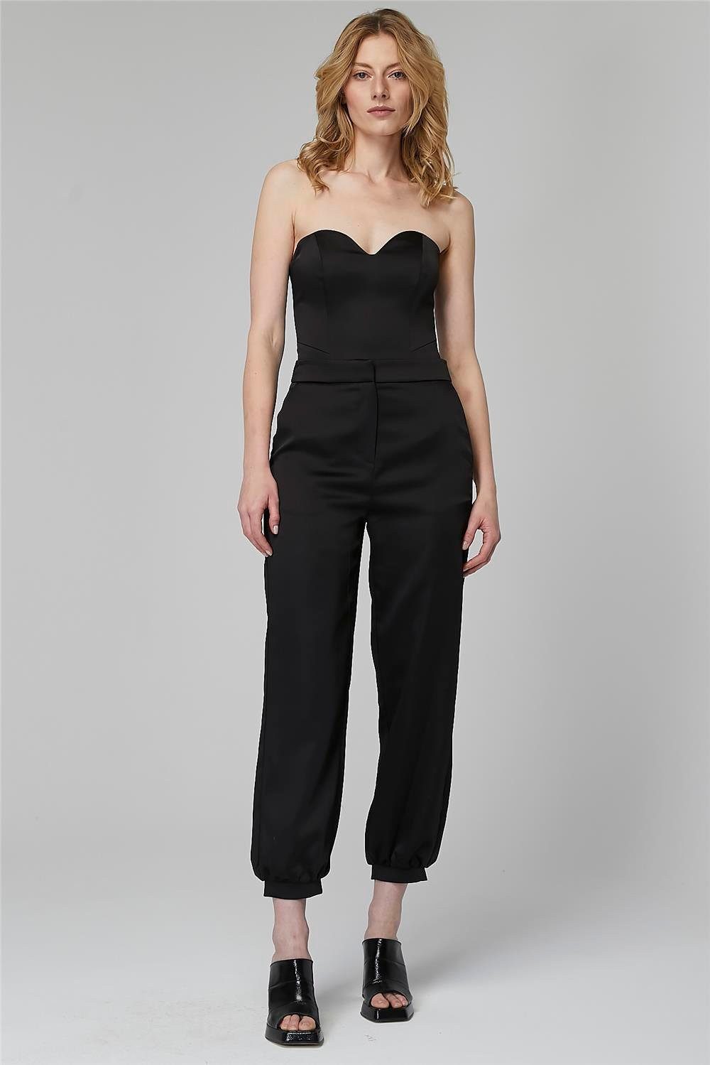 Bequeme Jeans Satin-Manschettenhose