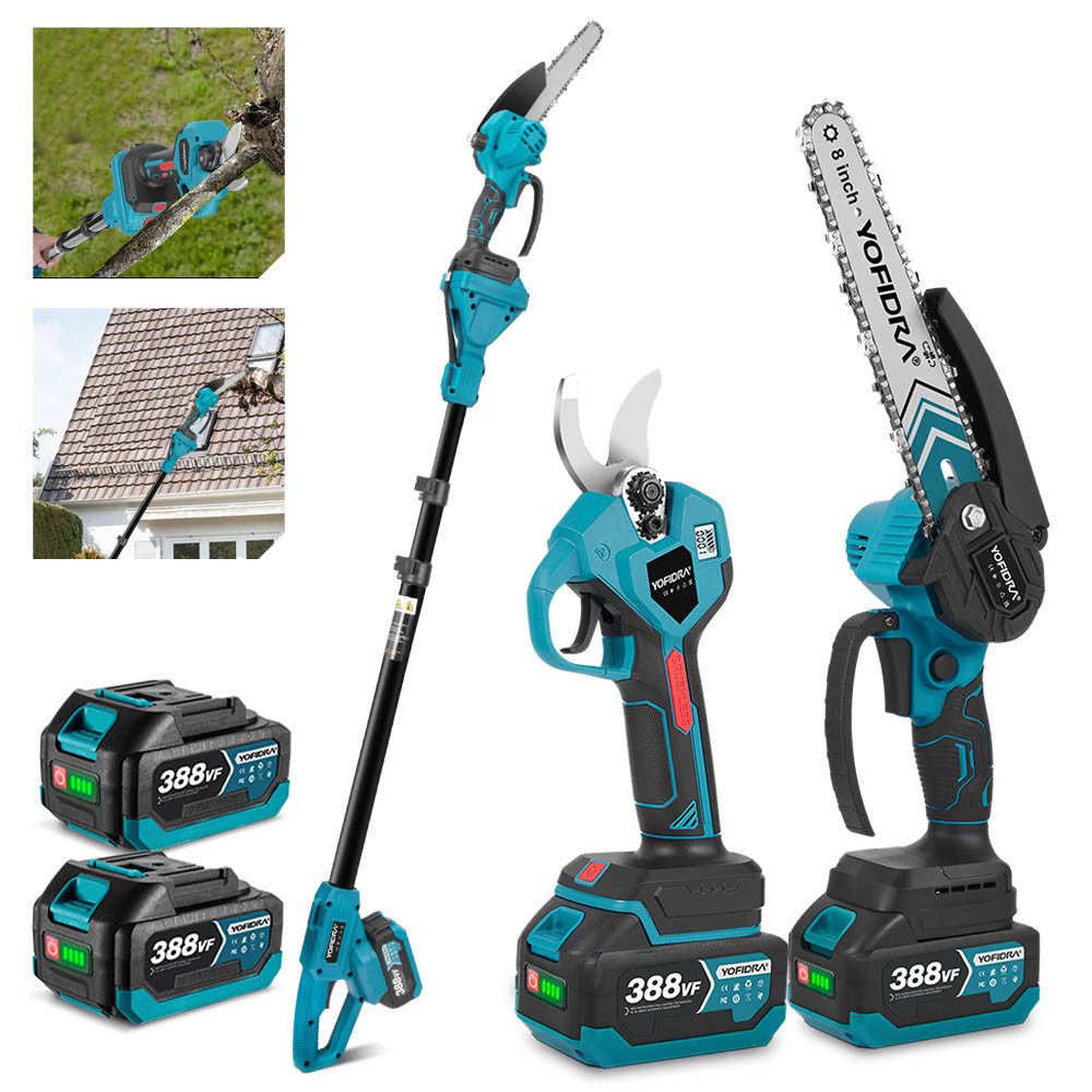 Yofidra Akku-Hochentaster Akku Astschere mit Teleskopstiel 8 Zoll Kettensäg günstig online kaufen
