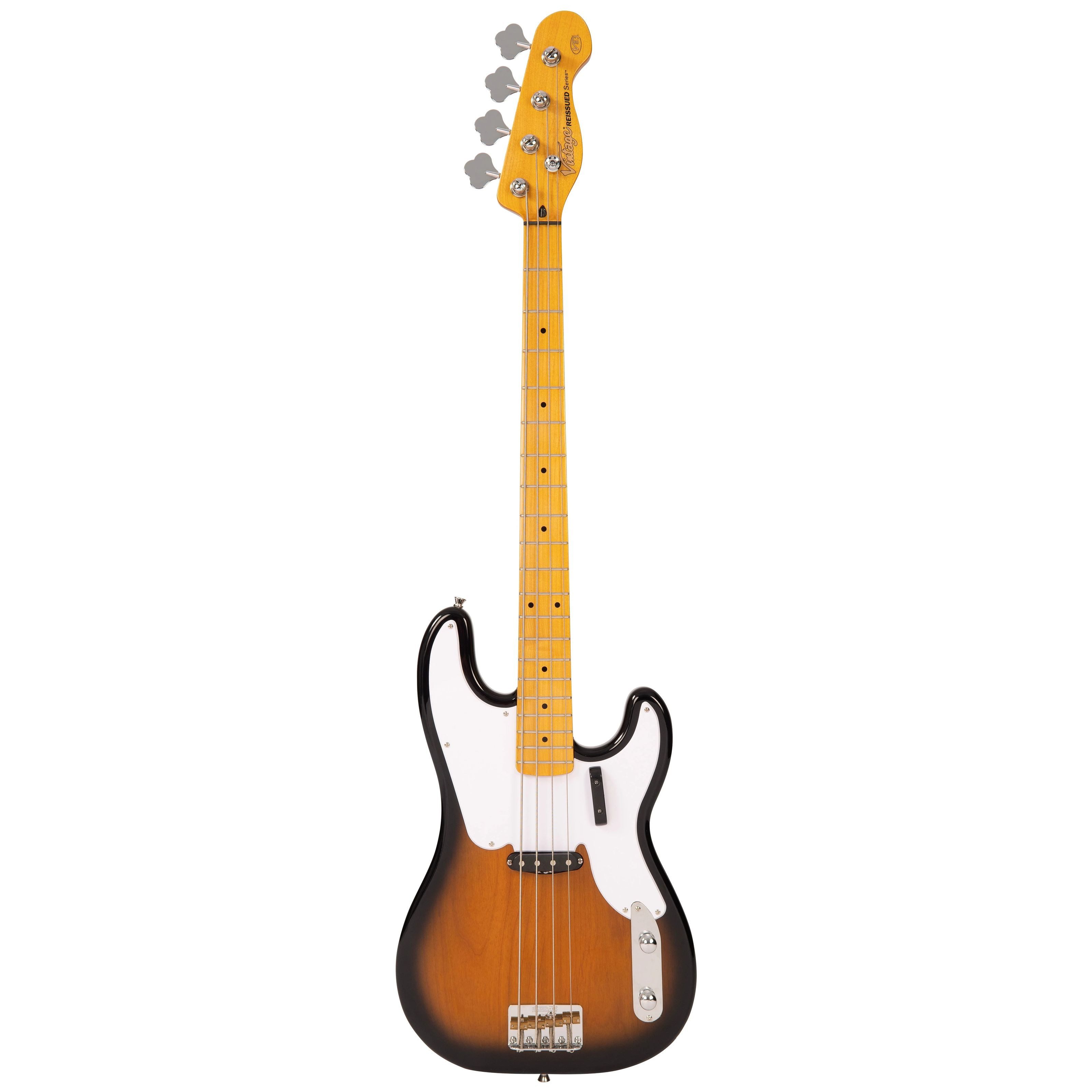 VINTAGE E-Bass, E-Bässe, 4-Saiter E-Bässe, Reissued V51SB 2-Tone Sunburst - E-Bass