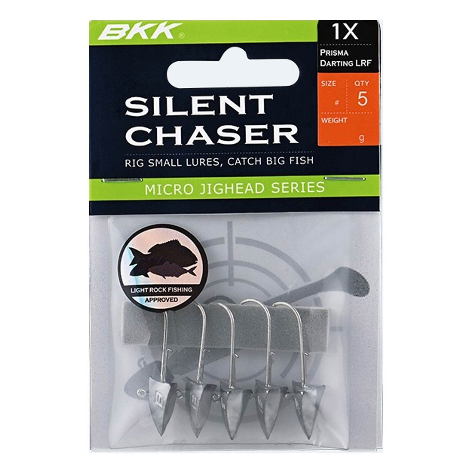 Chaser-Prisma LRF BKK Jighaken, BKK Darting 2# Silent 5,0g Jigkopf