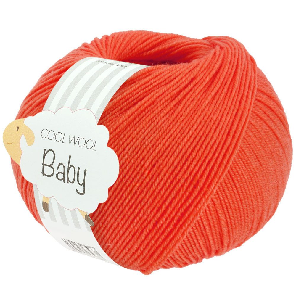 LANA GROSSA COOL WOOL BABY Häkelwolle, 220 m (besonders geeignet für Babystricksachen), 50 g