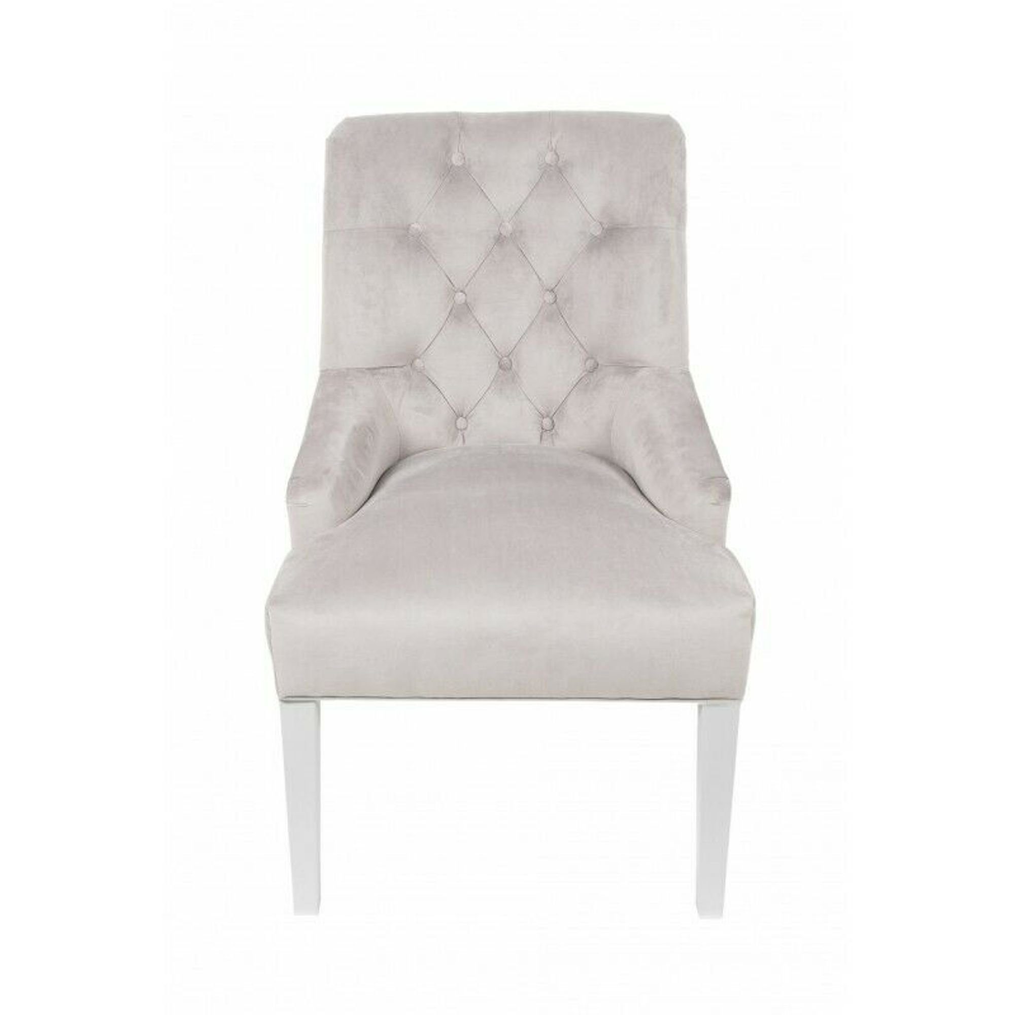 Grau Klassische Stuhl, 1 Polster Sühle Sitzer Lehn Sessel Chesterfield JVmoebel Textil Stuhl