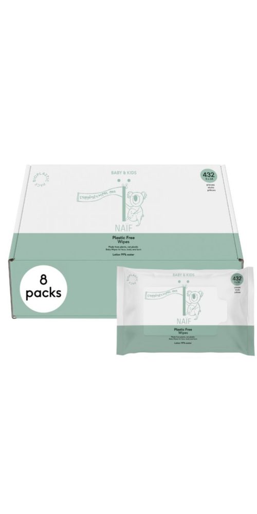 Naïf Körperpflegemittel Naïf Baby & Kids Plastic Free Baby Wipes Box 8x54st