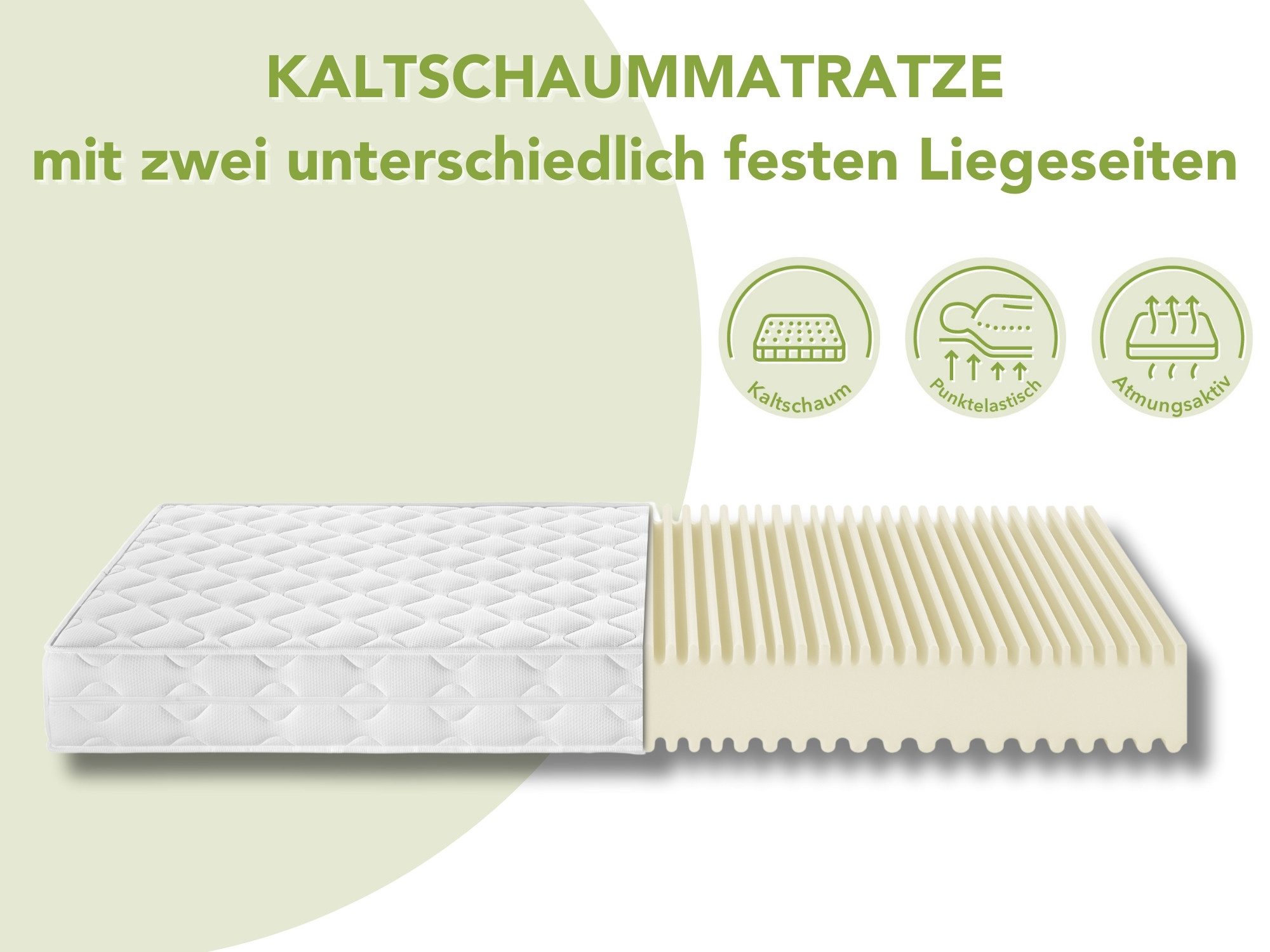 Kaltschaummatratze Ergo Flex, zwei unterschiedlich feste günstig online kaufen