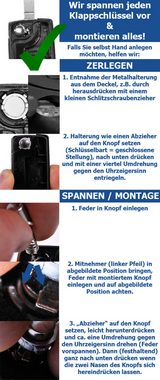 mt-key Klapp Schlüssel Reparatur Gehäuse 3 Tasten + HU83 Rohling + 1x CR1620 Knopfzelle, CR1620 (3 V), für Peugeot Citroen Boxer Partner Ranch 607 Funk Fernbedienung