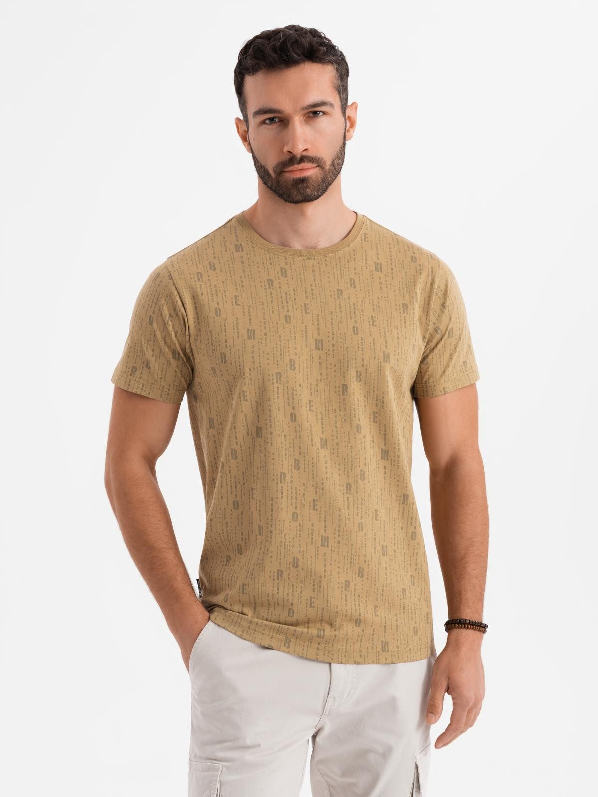 OMBRE Print-Shirt Bedrucktes Baumwoll-T-Shirt mit Rundhalsausschnitt günstig online kaufen
