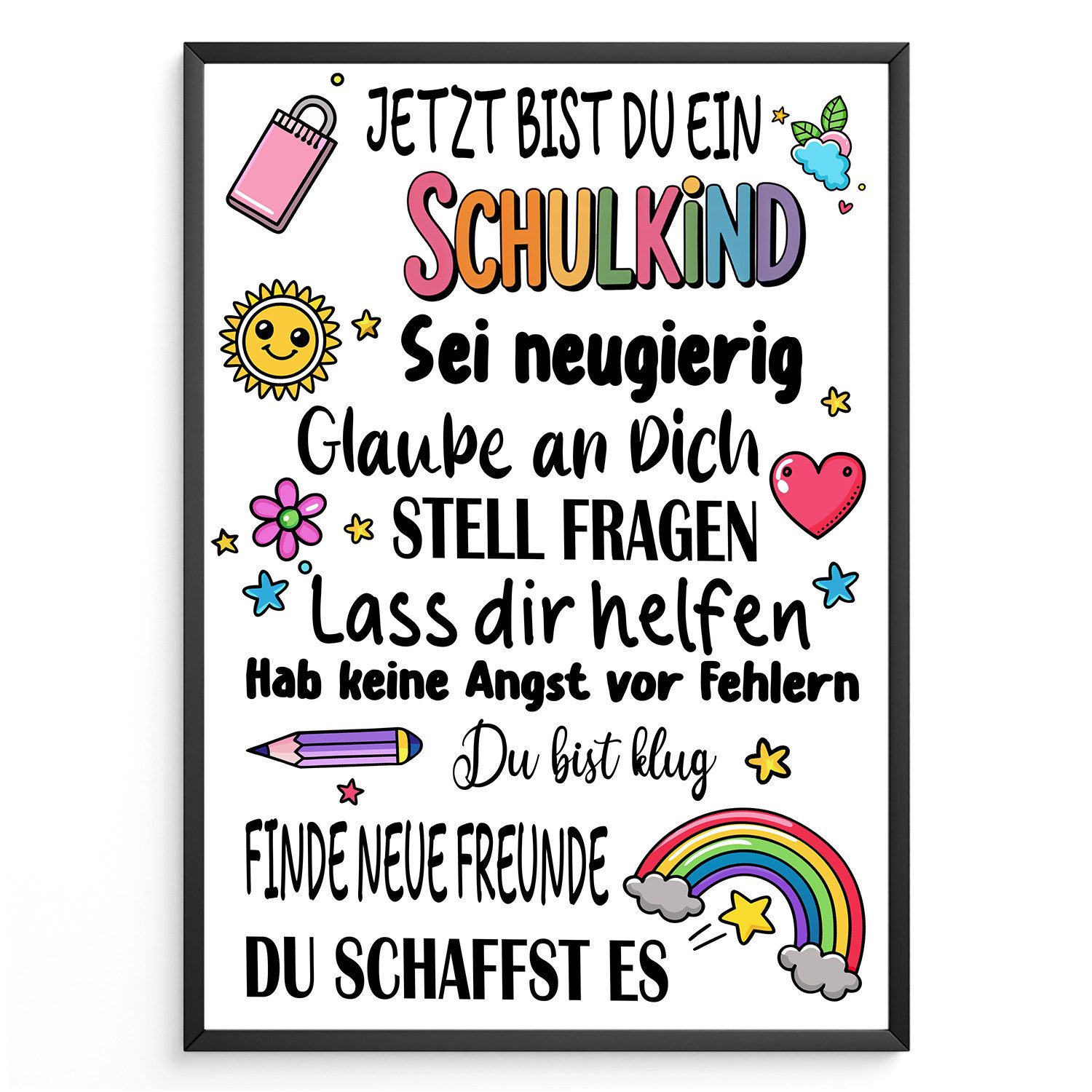 Tigerlino Poster Glückwunschkarte Schulkind Karte Einschulung günstig online kaufen