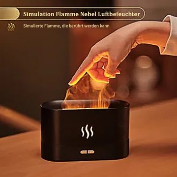 Bothergu Luftbefeuchter, Humidifier Leiser DuftöL Diffuser, mit FlammenEffekt