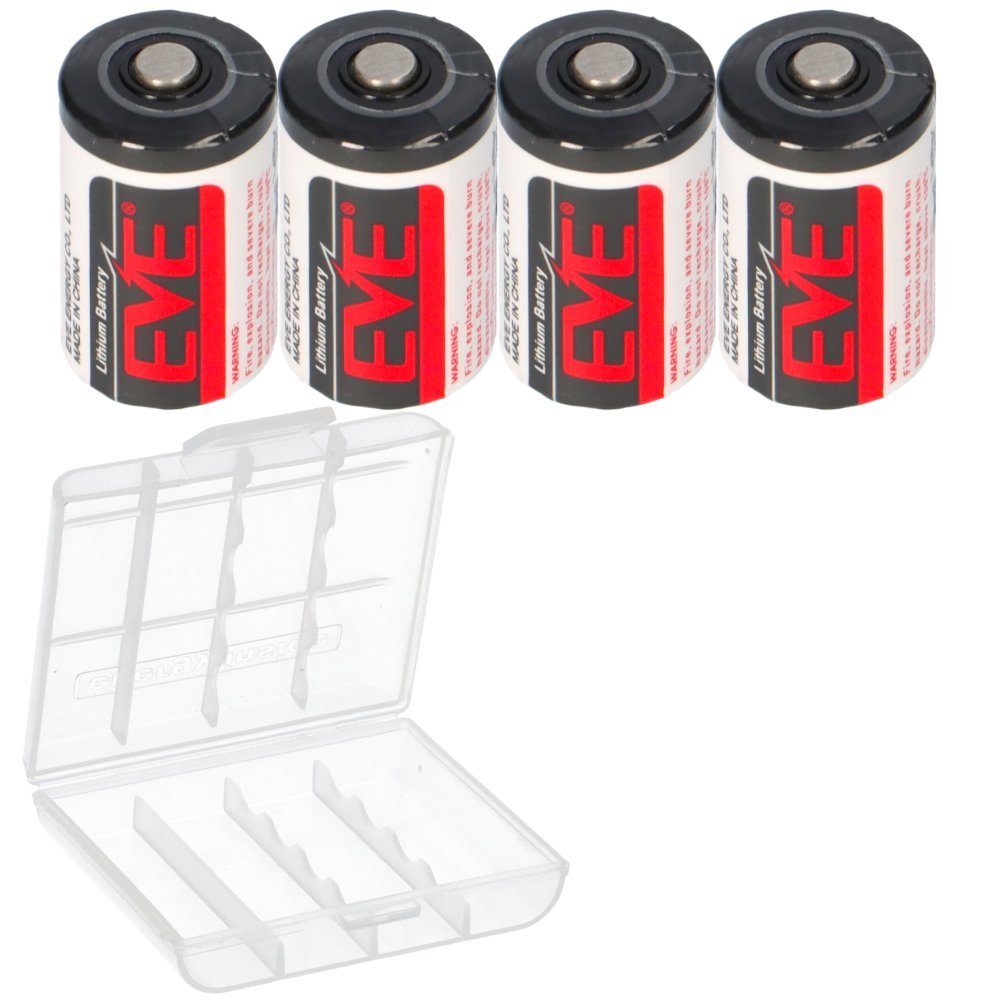 4x EVE Lithium 3,6V Batterie ER14250 1/2 AA ER 14250 + Box Batterie
