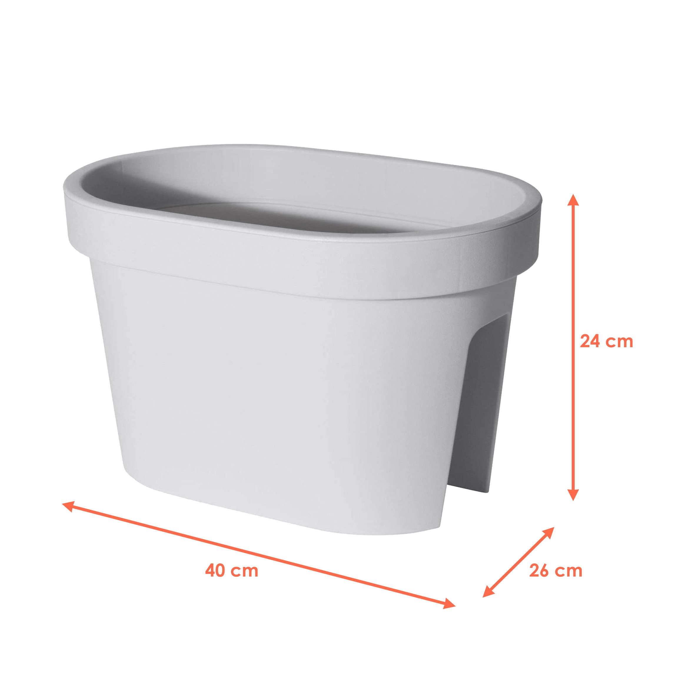 Spetebo Blumentopf Balkon Blumentopf OVAL - günstig online kaufen