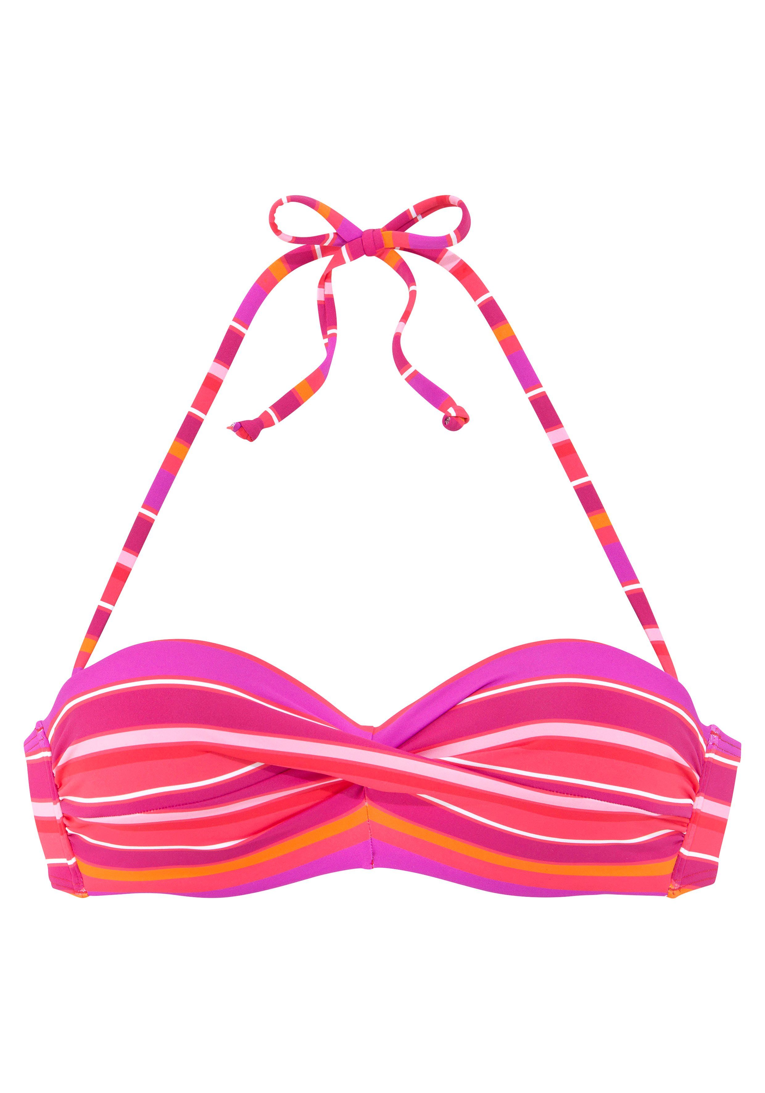 s.Oliver Bügel-Bandeau-Bikini-Top Fun, im trendigen Streifen-Design günstig online kaufen