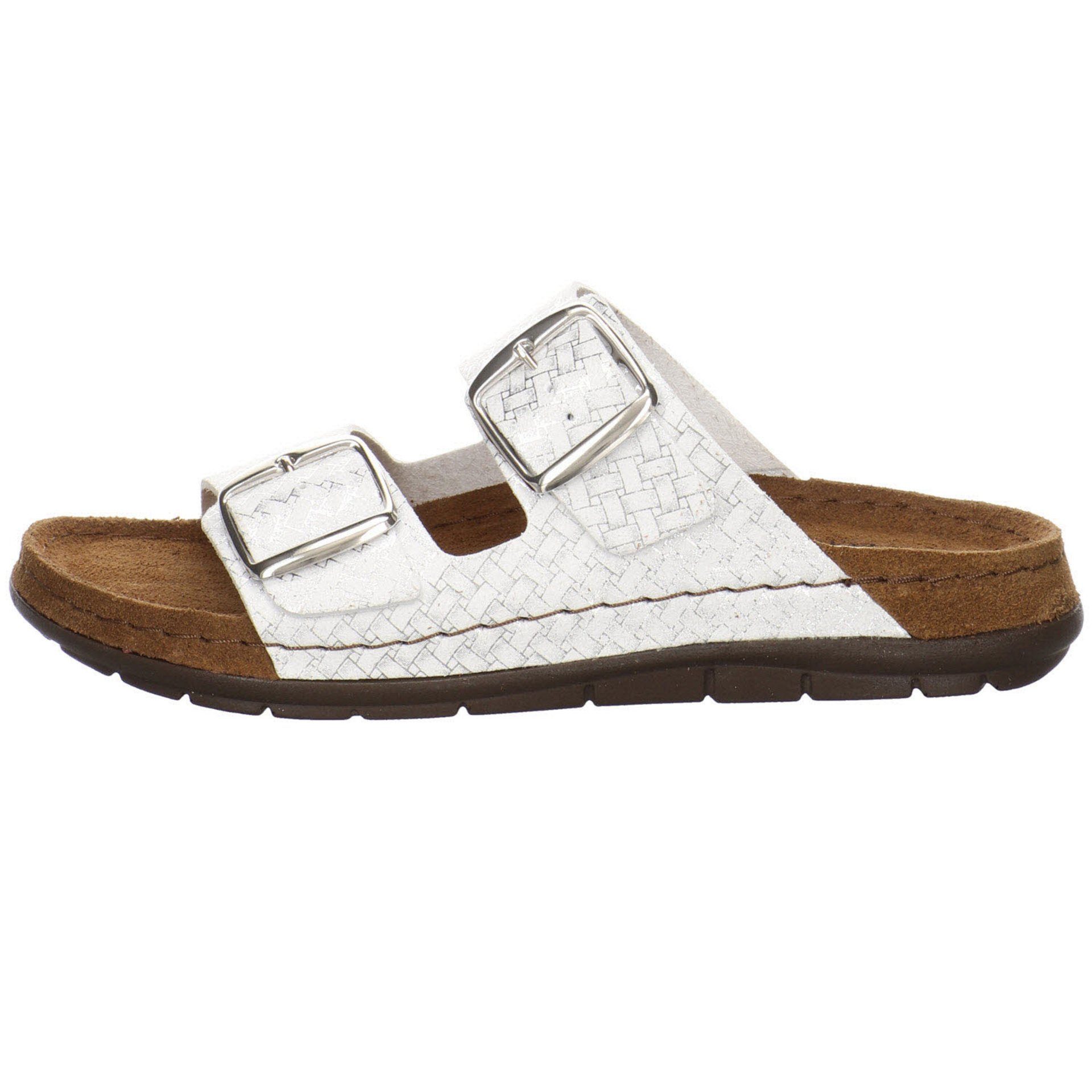 Hausschuh Damen Textil sonst Pantoletten weiss Kombi Sandalen Rohde Pantolette