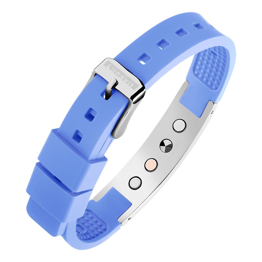 Lunavit Armband Lunavit Magnet Silikonarmband Sporty Blau günstig online kaufen