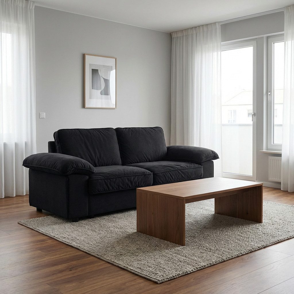 STILVORA Schlafsofa 2 Sitzer sofa mit Stauraum Zweisitzer für Wohnzimmer, Schlafzimmer, 2-Sitzer Sofa mit Stauraum, Versteckter Stauraum unter Sitz, Taschenfederkern mit Schaumstoff